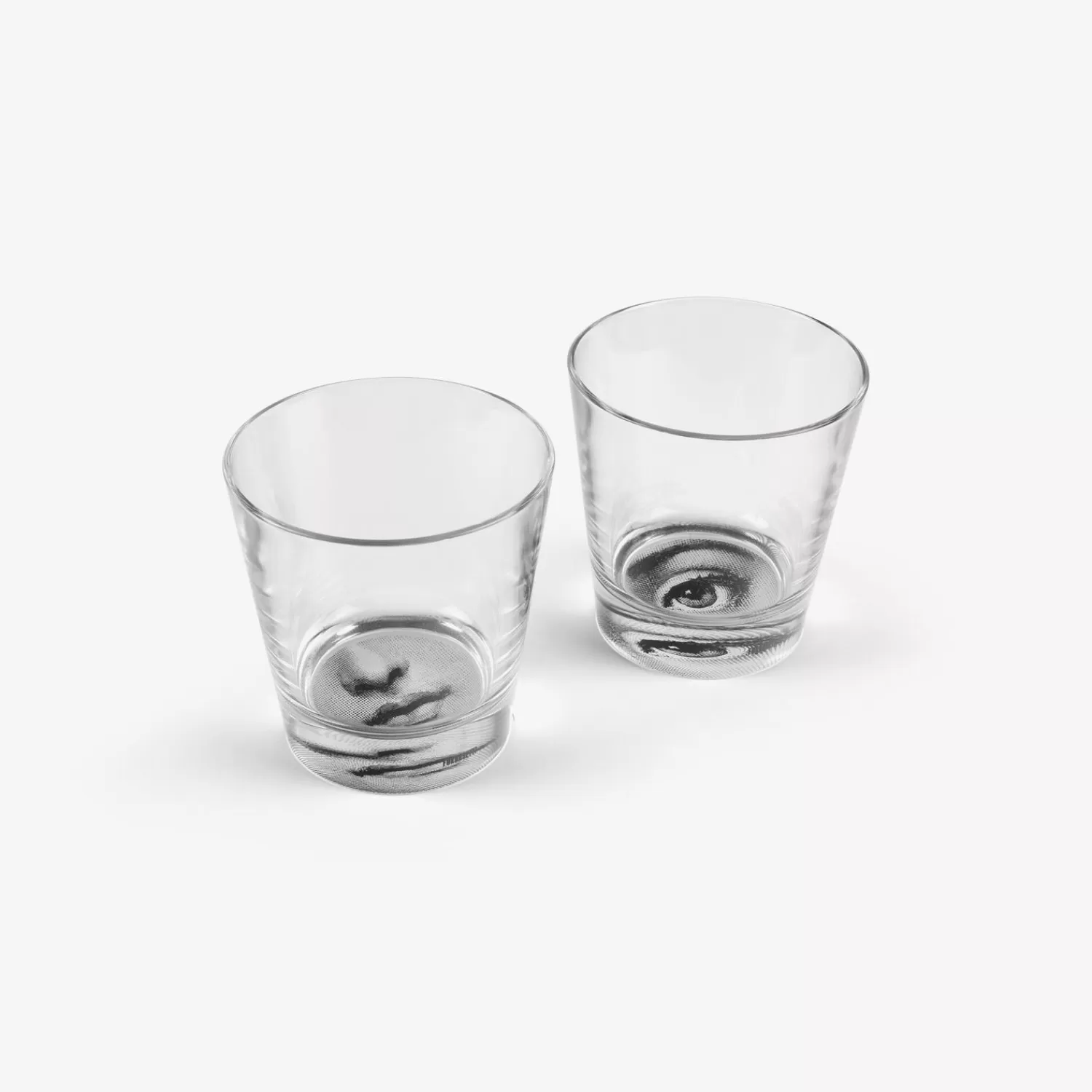 Glasses And Coasters<Fornasetti 2 Glasses Set Occhio E Bocca Black
