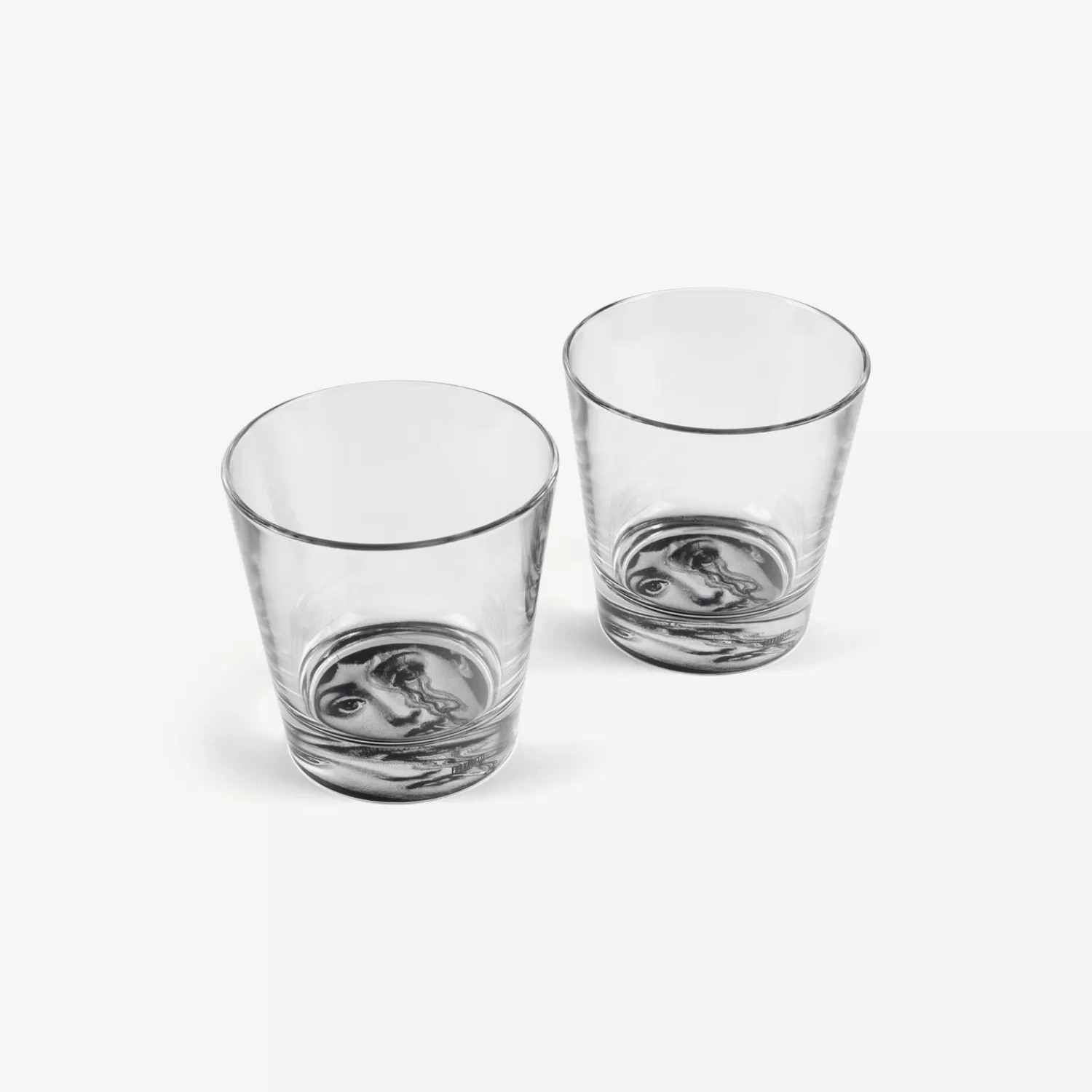 Glasses And Coasters<Fornasetti 2 Glasses Set Tema E Variazioni Black