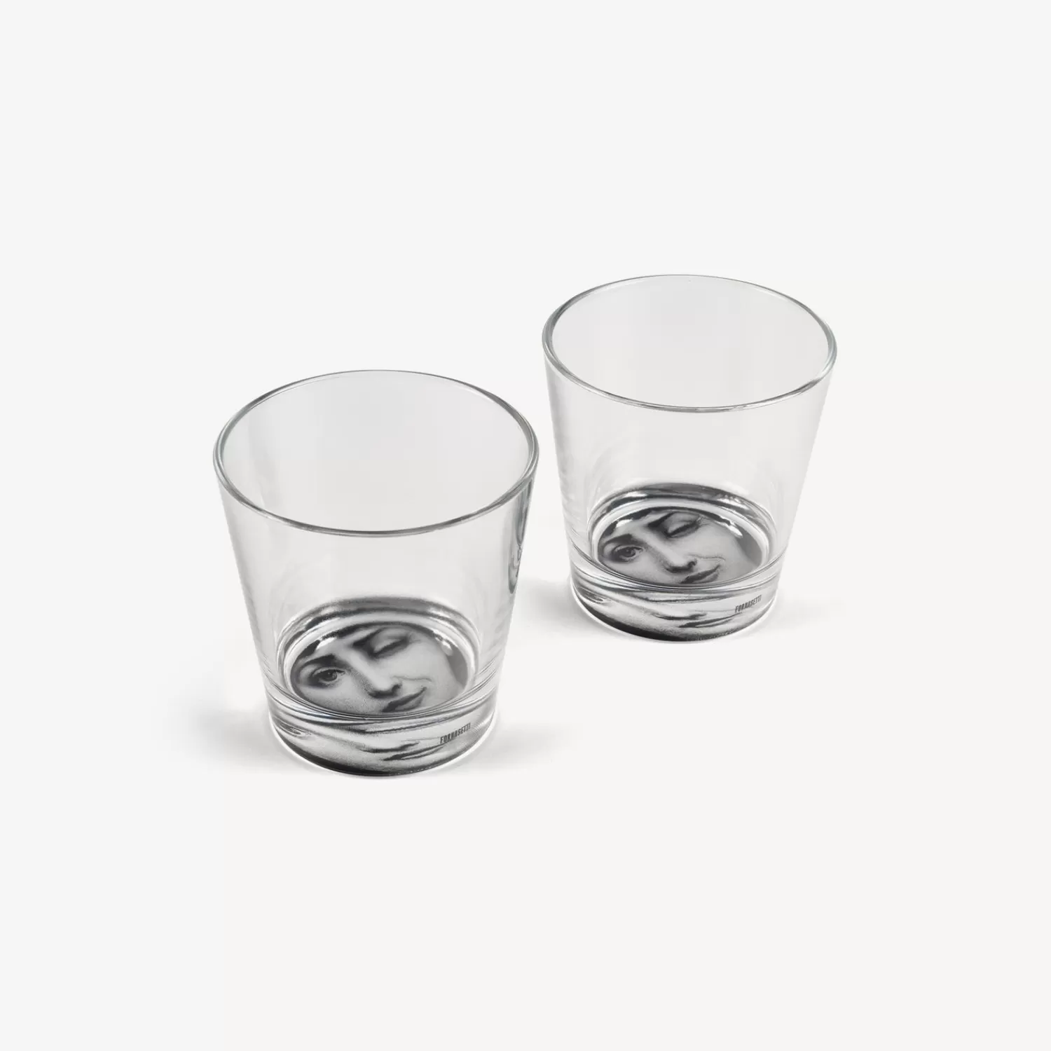 Glasses And Coasters<Fornasetti 2 Glasses Set Tema E Variazioni Black