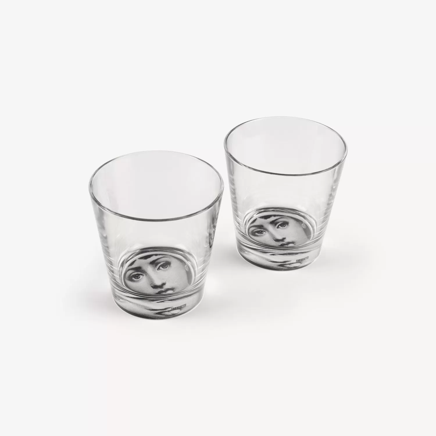 Glasses And Coasters<Fornasetti 2 Glasses Set Tema E Variazioni Black