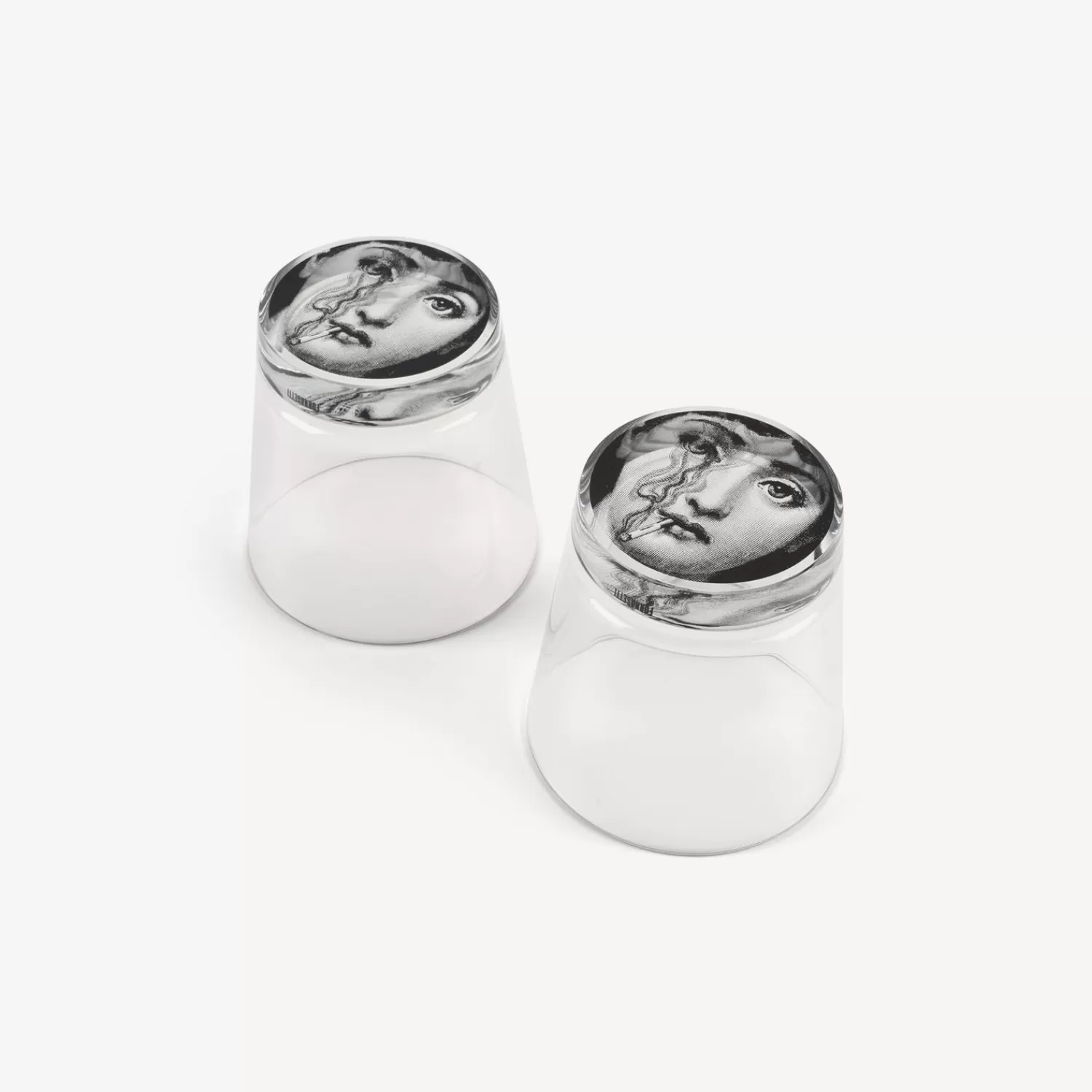 Glasses And Coasters<Fornasetti 2 Glasses Set Tema E Variazioni Black
