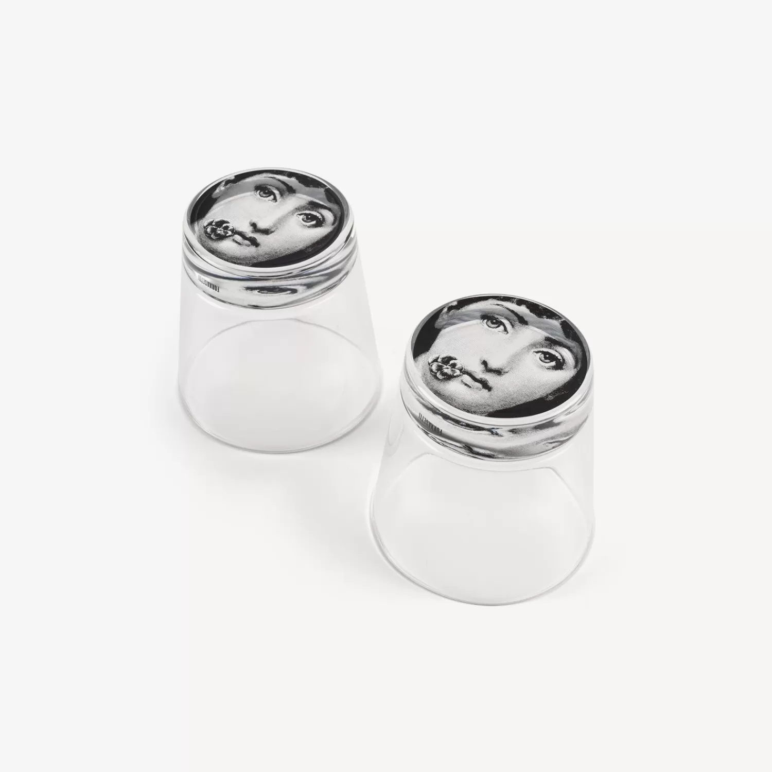 Glasses And Coasters<Fornasetti 2 Glasses Set Tema E Variazioni Black