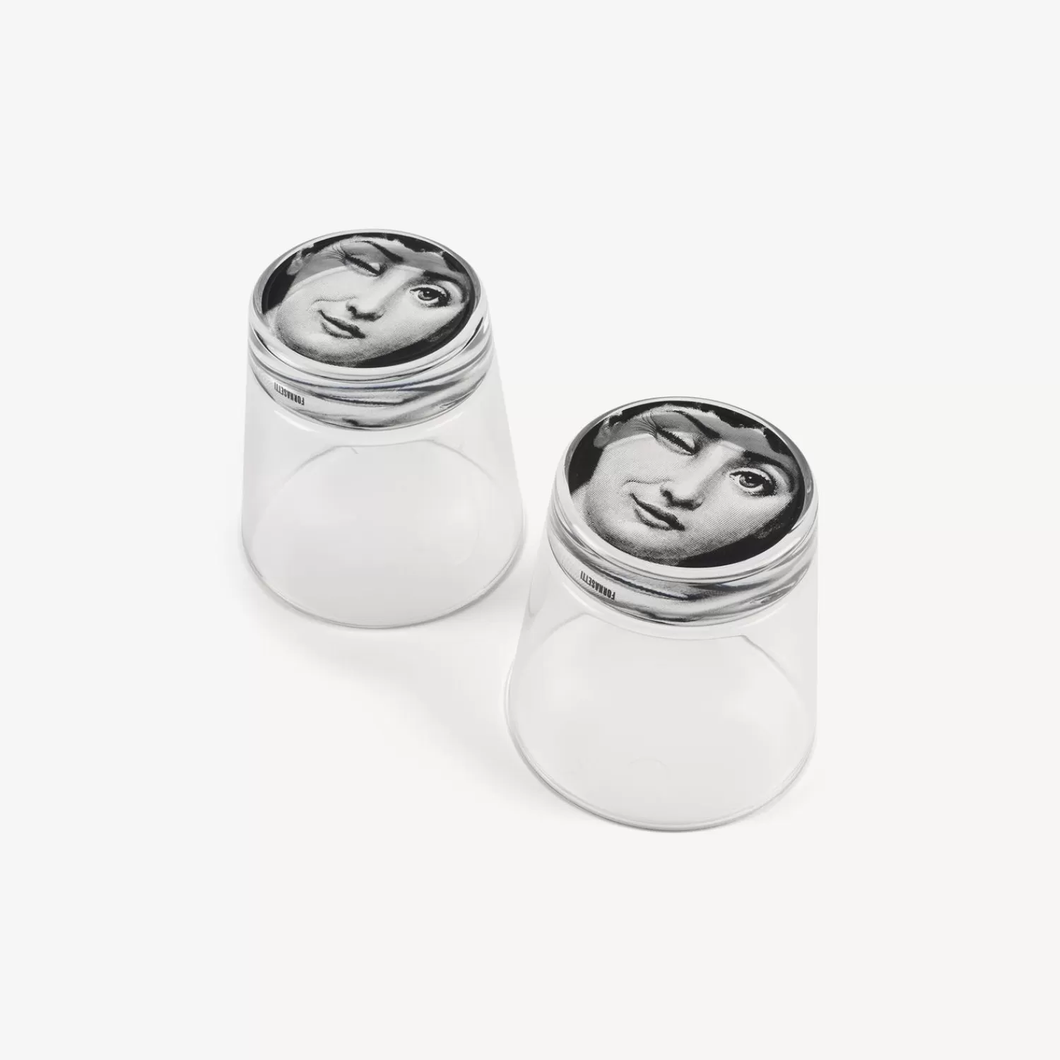 Glasses And Coasters<Fornasetti 2 Glasses Set Tema E Variazioni Black
