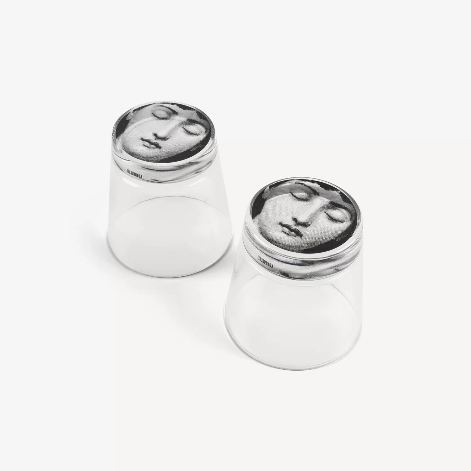 Glasses And Coasters<Fornasetti 2 Glasses Set Tema E Variazioni Black