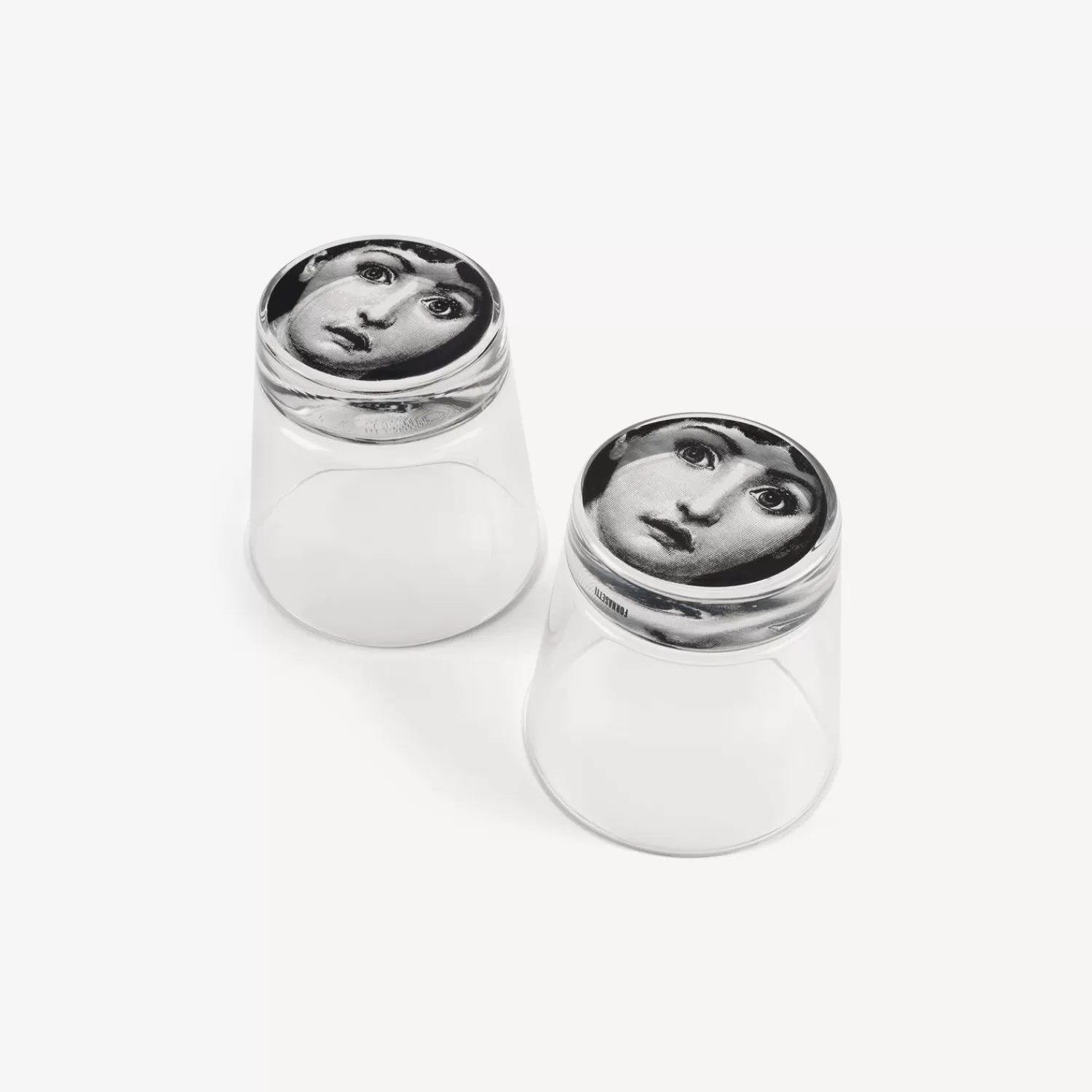 Glasses And Coasters<Fornasetti 2 Glasses Set Tema E Variazioni Black