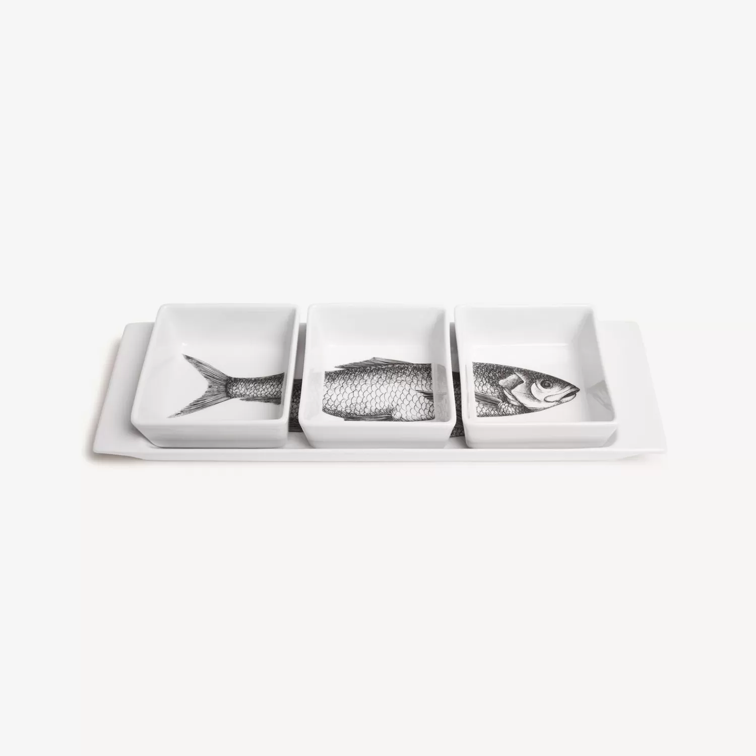 Appetizer Sets And Centrepieces<Fornasetti Appetizer Set Pesci White/Black