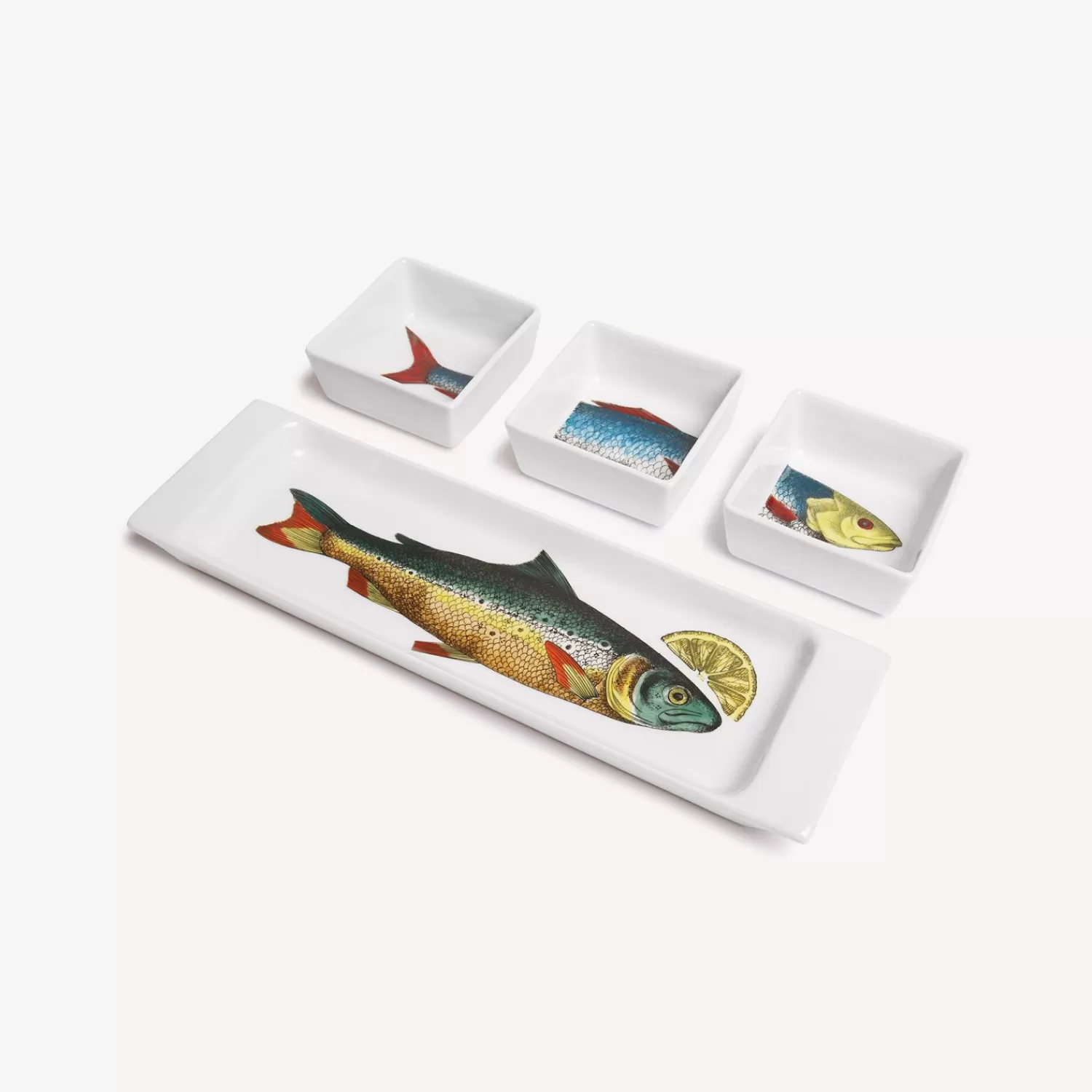 Appetizer Sets And Centrepieces<Fornasetti Appetizer Set Pesci Multicolour
