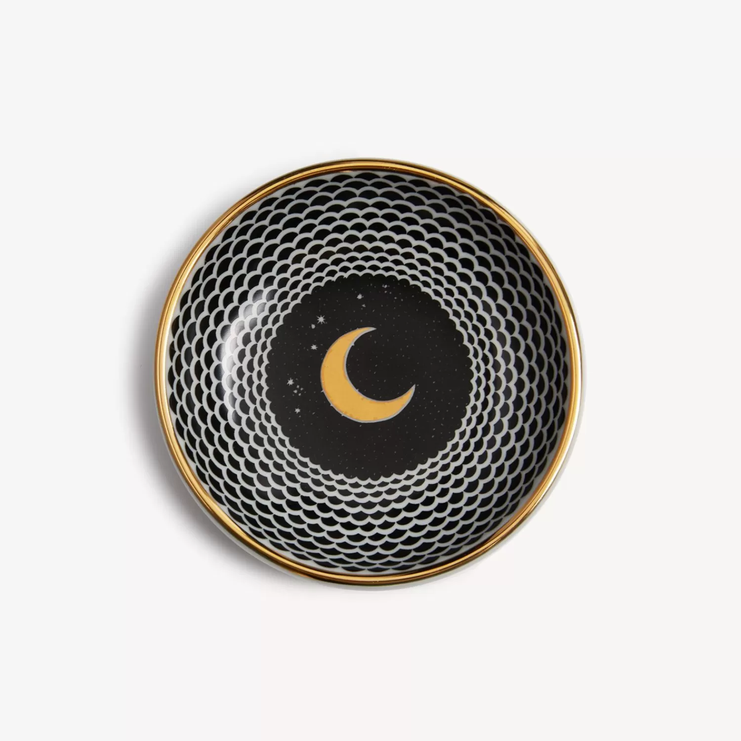 Design Ashtrays<Fornasetti Ashtray Lunocentrica White/Black/Gold