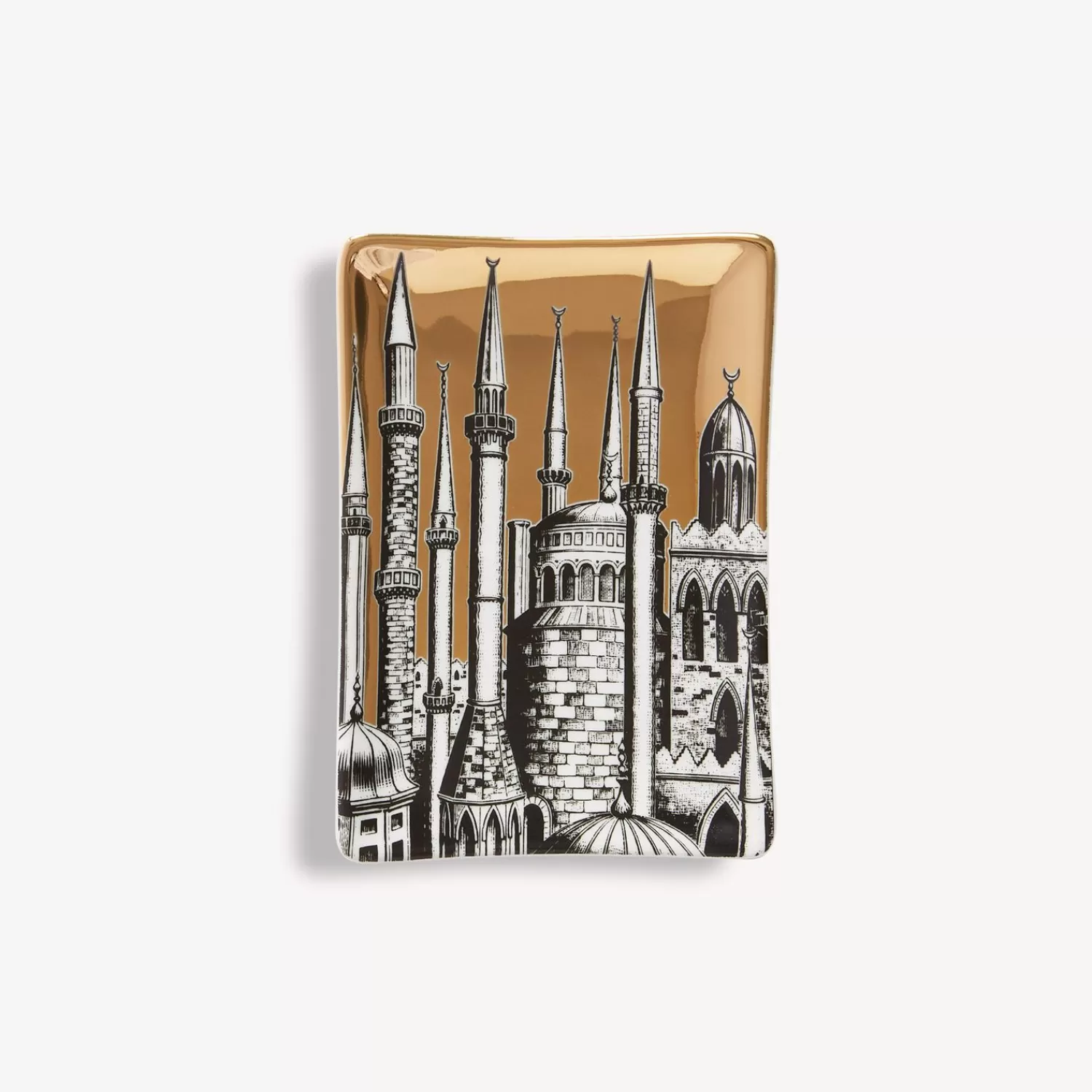 Design Ashtrays<Fornasetti Ashtray Minareti White/Black/Gold