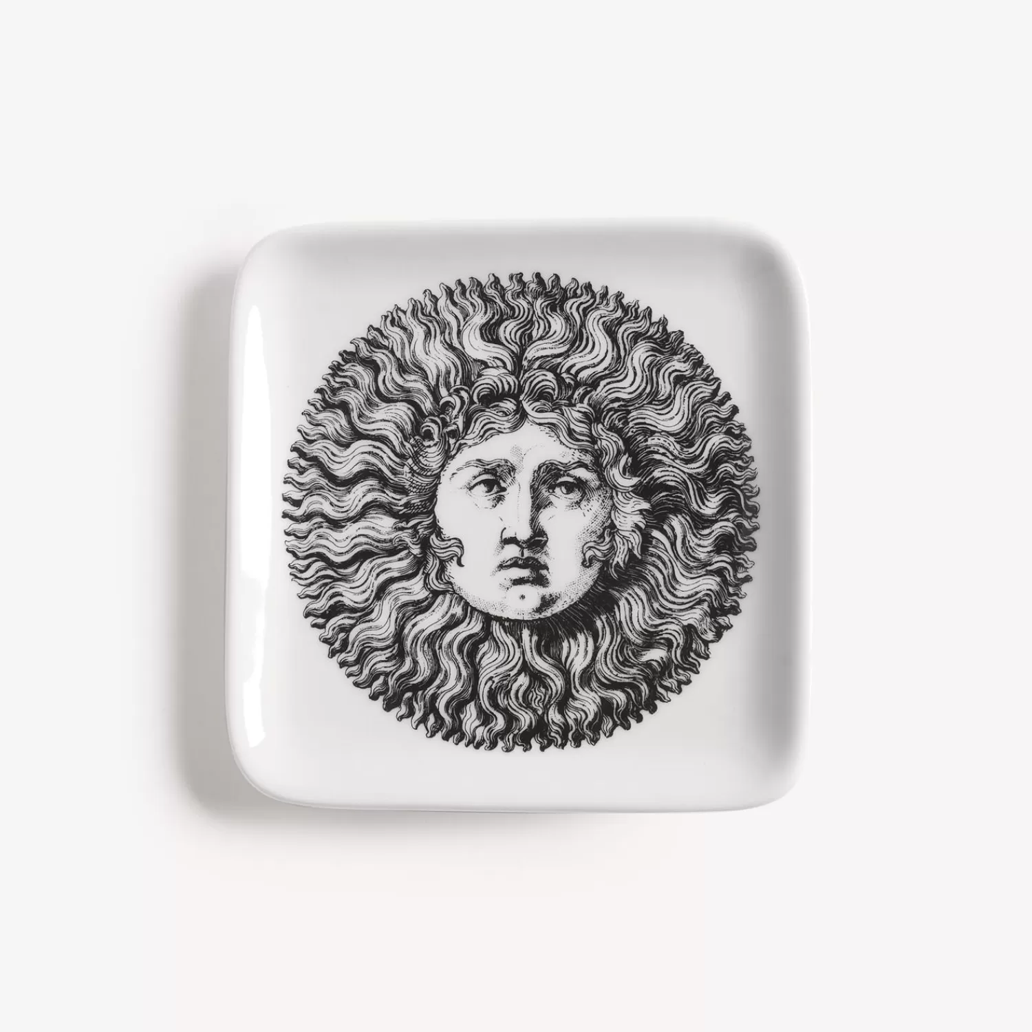 Design Ashtrays<Fornasetti Ashtray Re Sole White/Black