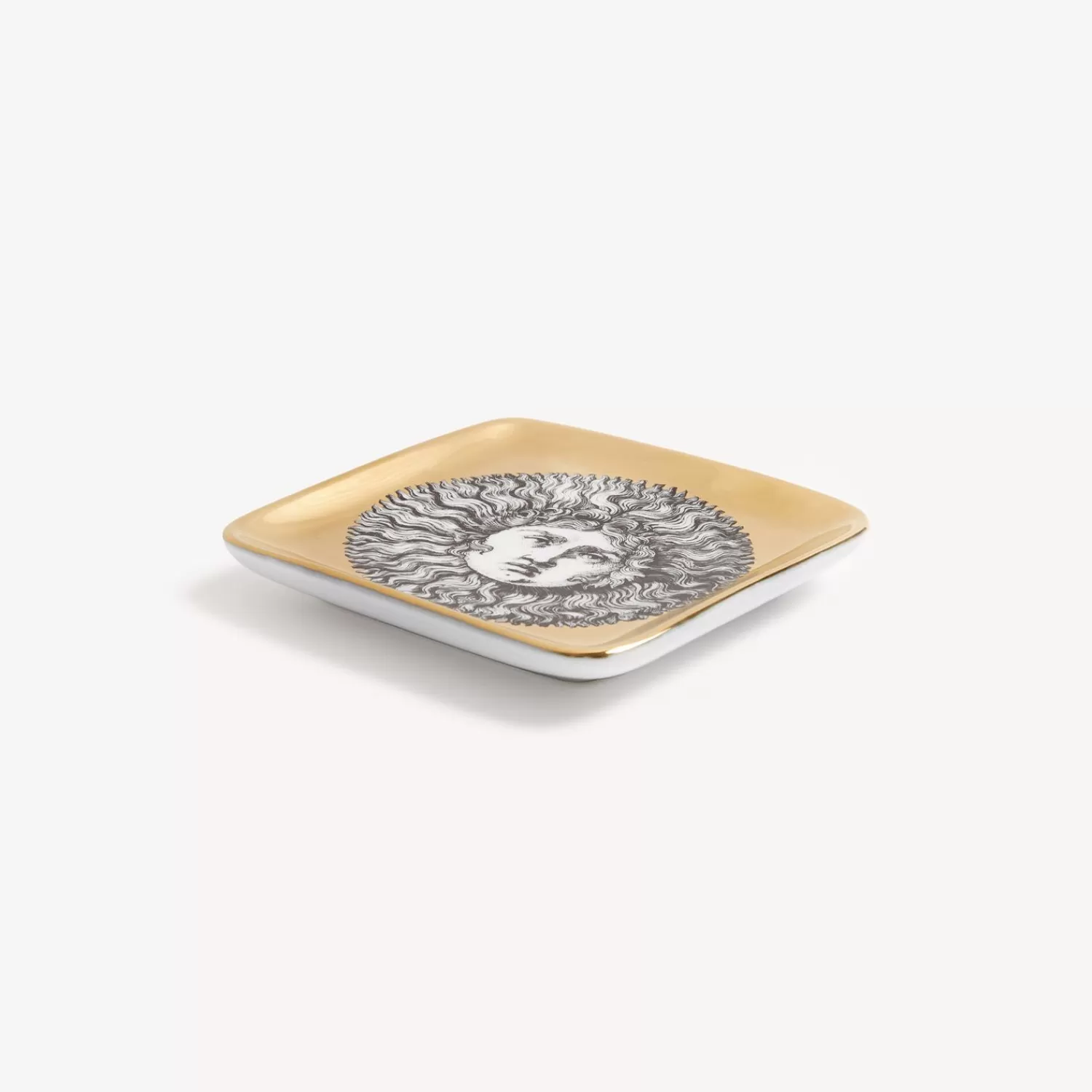 Design Ashtrays<Fornasetti Ashtray Re Sole White/Black/Gold