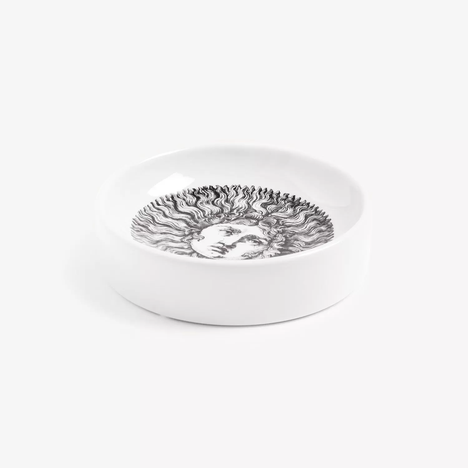 Design Ashtrays<Fornasetti Ashtray Re Sole White/Black