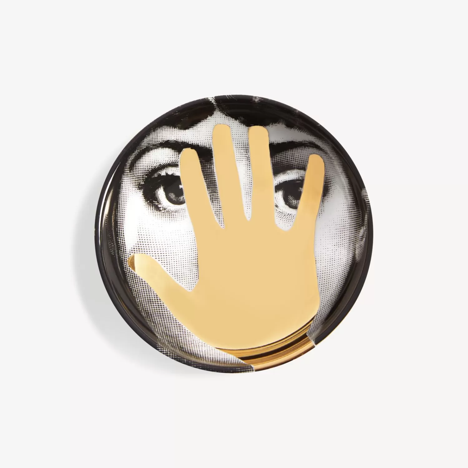 Design Ashtrays<Fornasetti Ashtray Tema E Variazioni N.16 White/Black/Gold