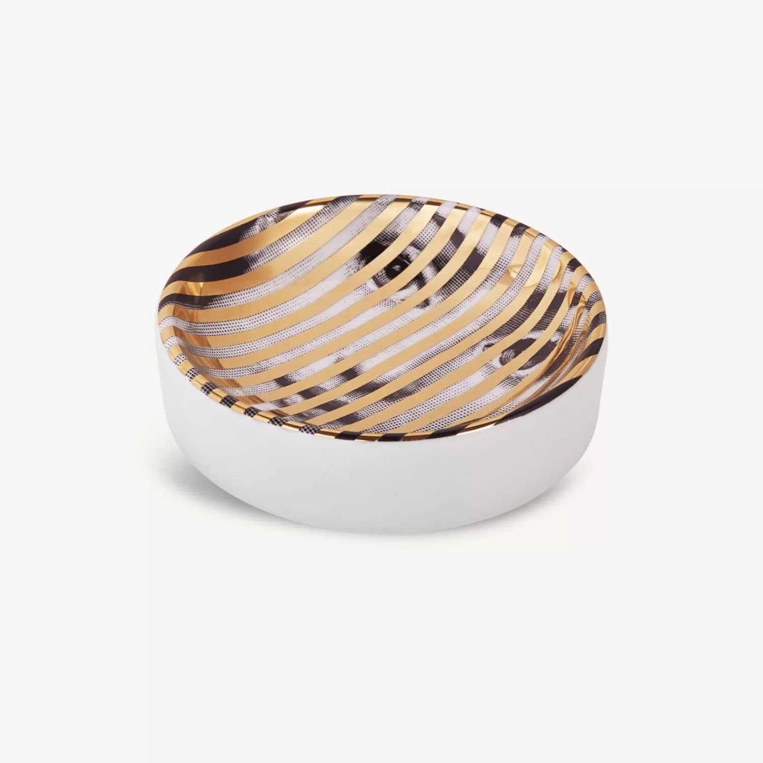 Design Ashtrays<Fornasetti Ashtray Tema E Variazioni N.34 White/Black/Gold