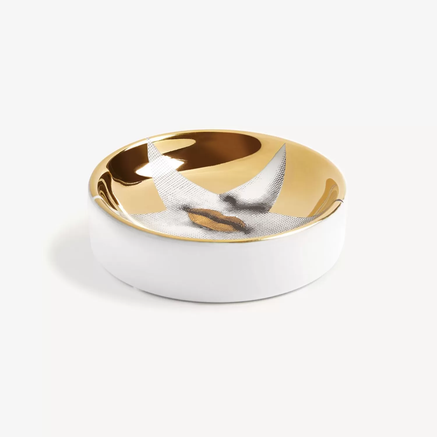 Design Ashtrays<Fornasetti Ashtray Tema E Variazioni N.399 White/Black/Gold