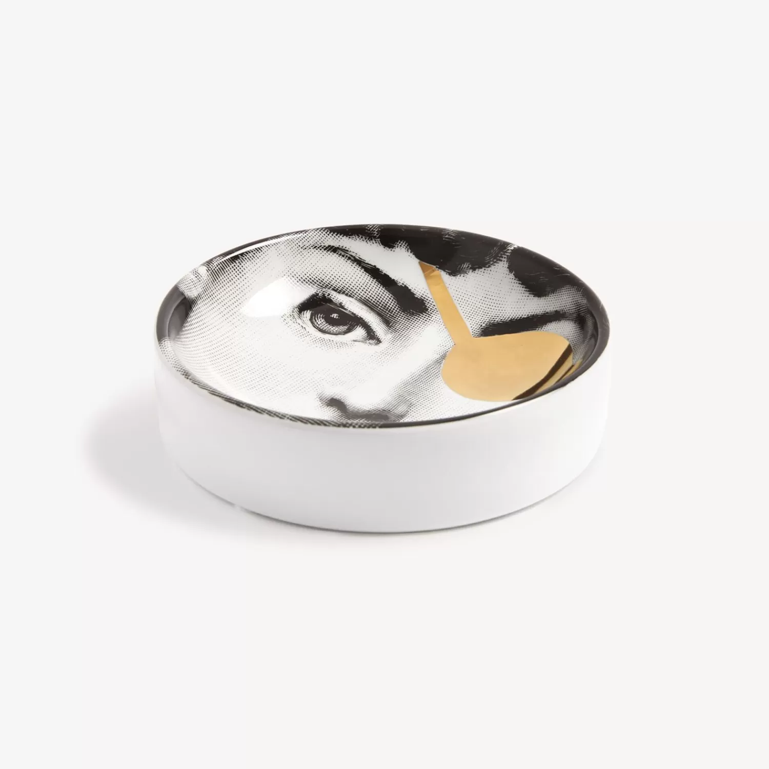 Design Ashtrays<Fornasetti Ashtray Tema E Variazioni N.8 White/Black/Gold