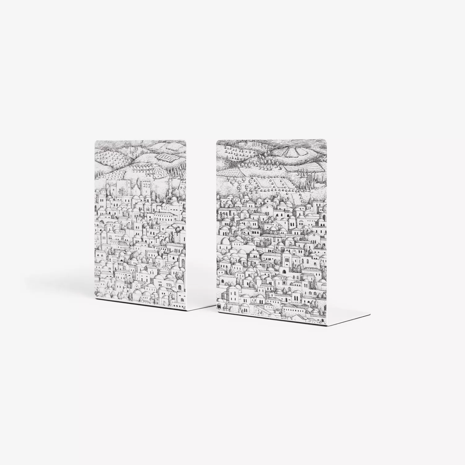 Bookends<Fornasetti Bookends Gerusalemme White/Black