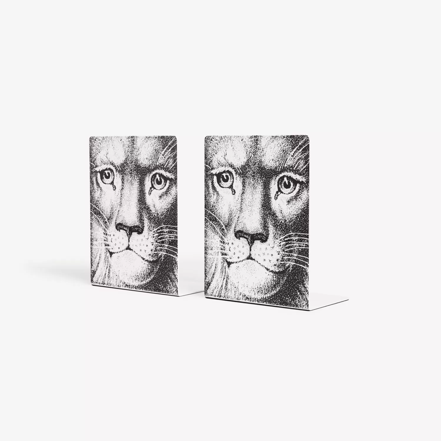 Bookends<Fornasetti Bookends Leone White/Black