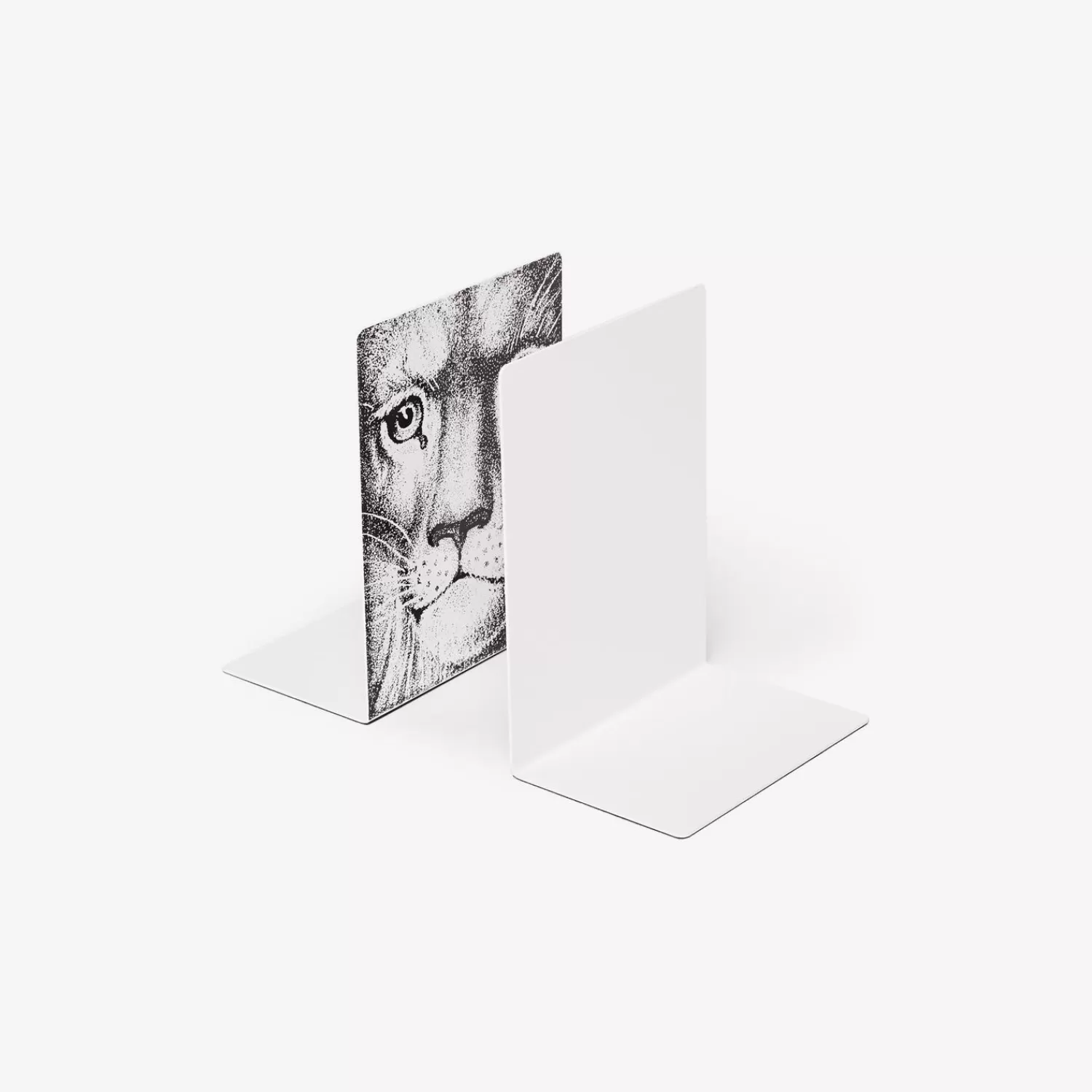 Bookends<Fornasetti Bookends Leone White/Black