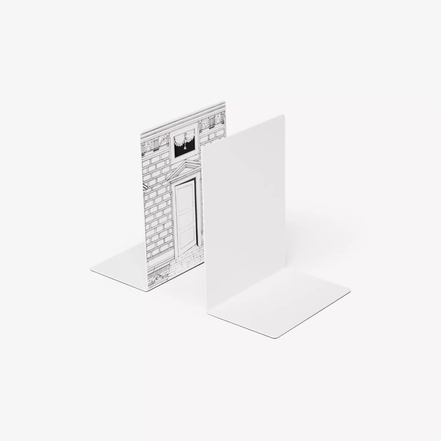 Bookends<Fornasetti Bookends Porta White/Black