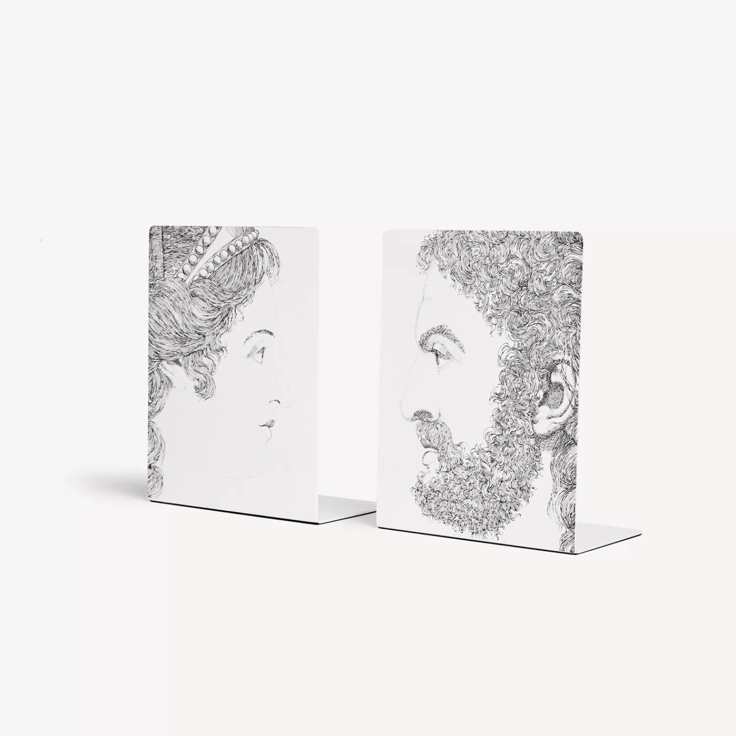 Bookends<Fornasetti Bookends Profili White/Black