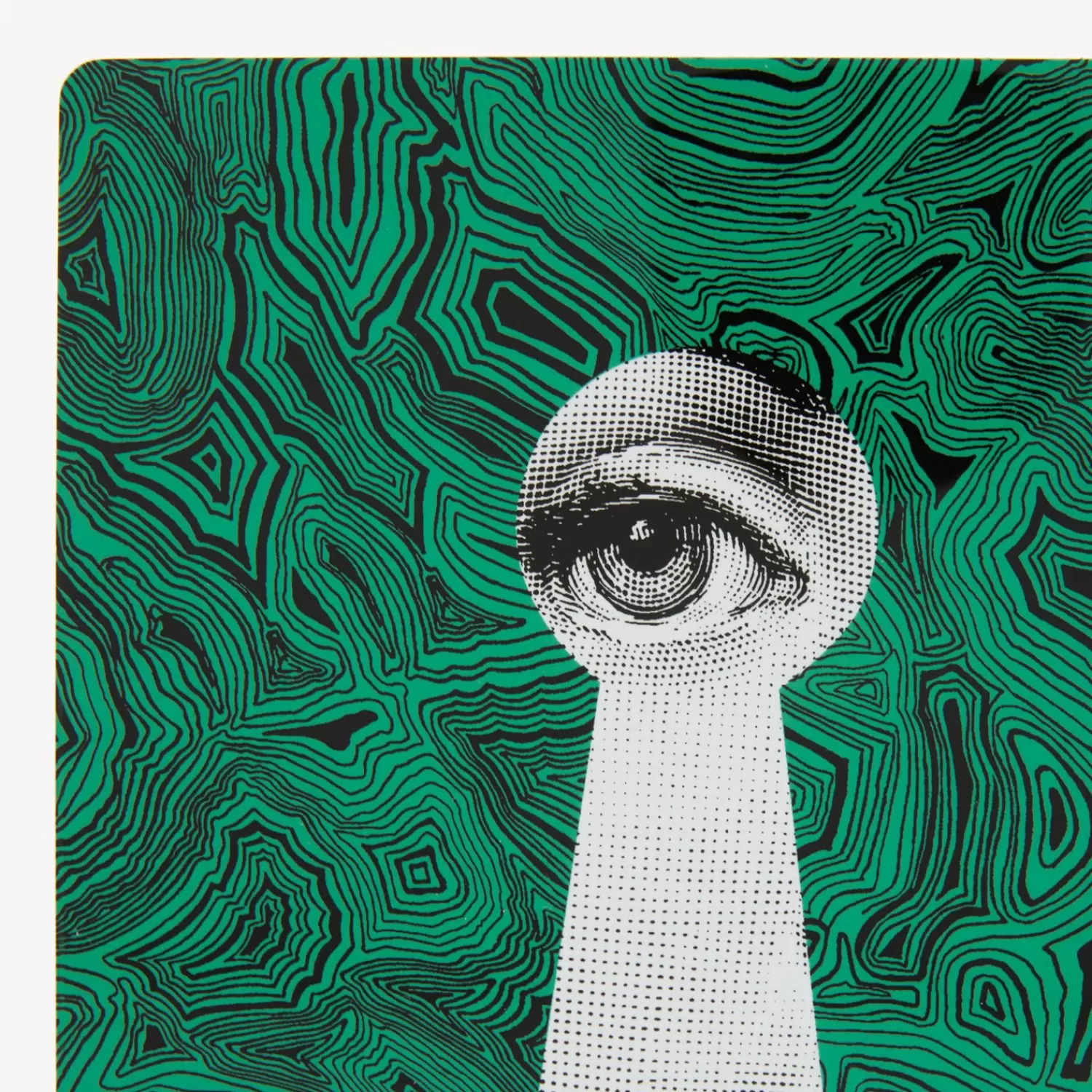 Bookends<Fornasetti Bookends Serratura Su Malachite Green/White/Black