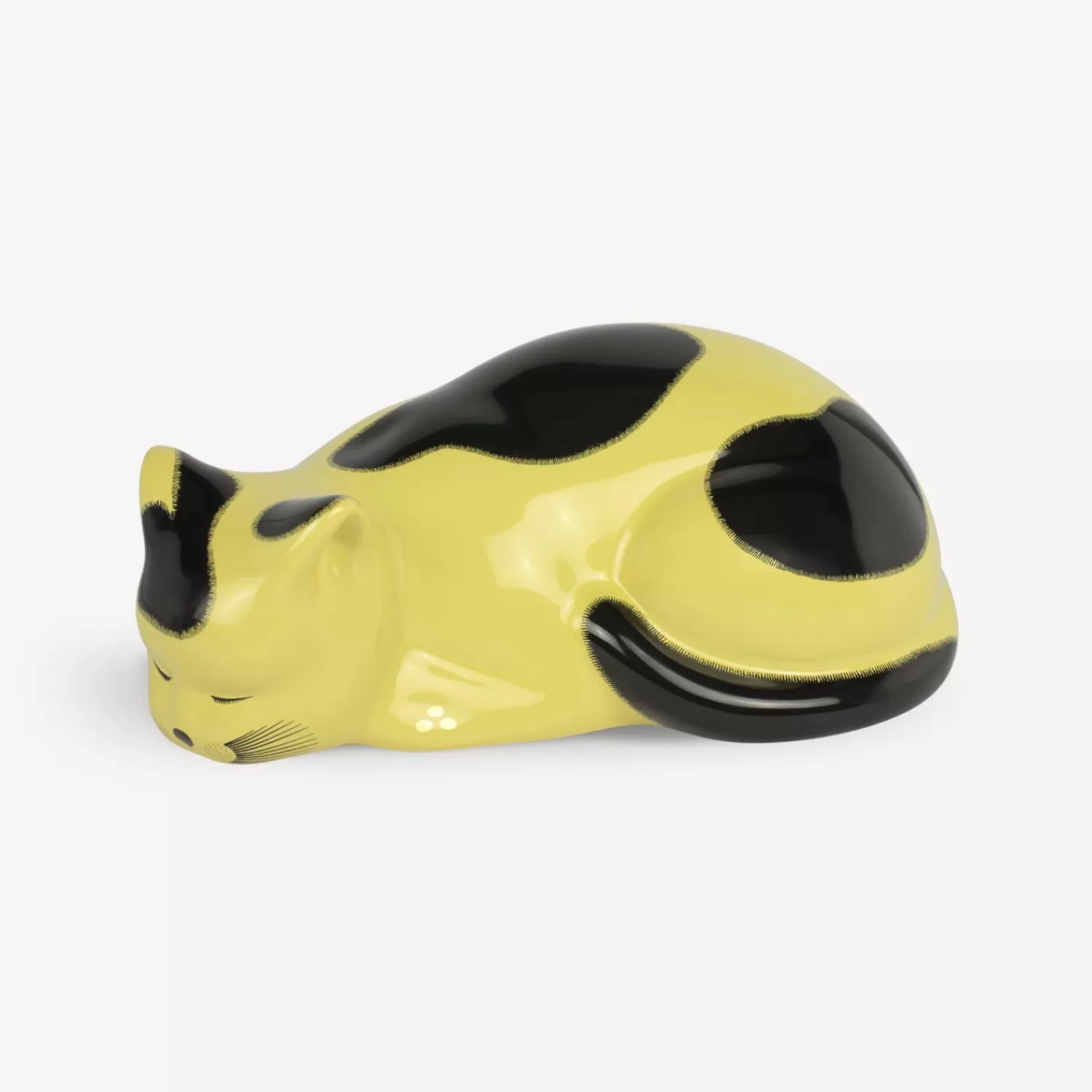 Ceramic Cats<Fornasetti Cat Macchiato Yellow/Black