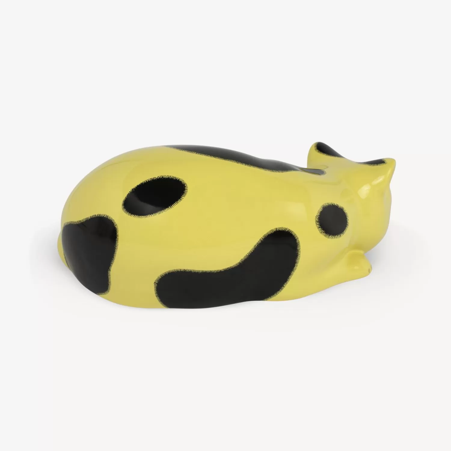 Ceramic Cats<Fornasetti Cat Macchiato Yellow/Black