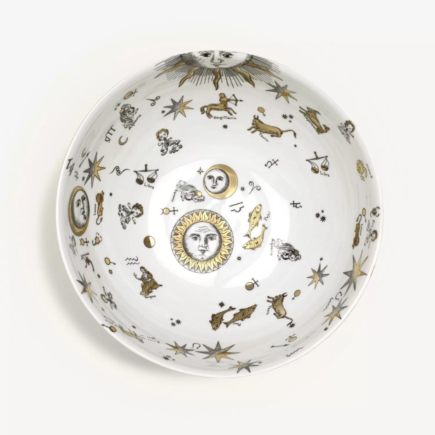 Appetizer Sets And Centrepieces<Fornasetti Centrepiece Astronomici White/Black/Gold