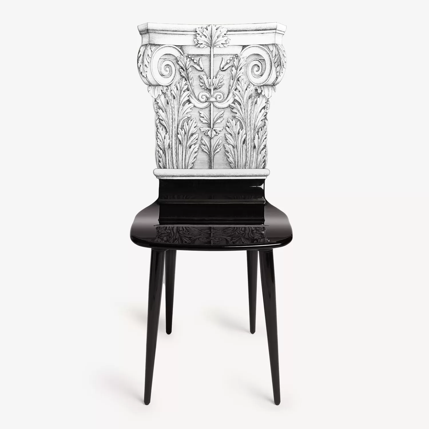 Chairs<Fornasetti Chair Capitello Corinzio White/Black