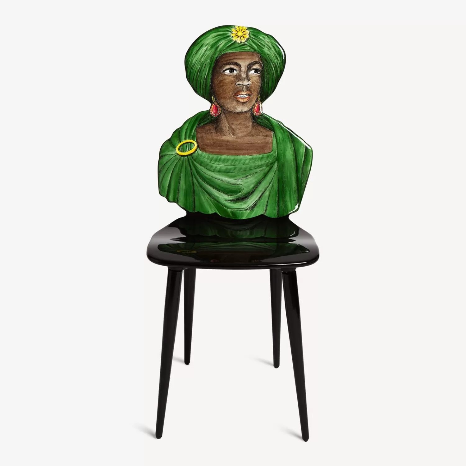 Chairs<Fornasetti Chair Moro Green Multicolour