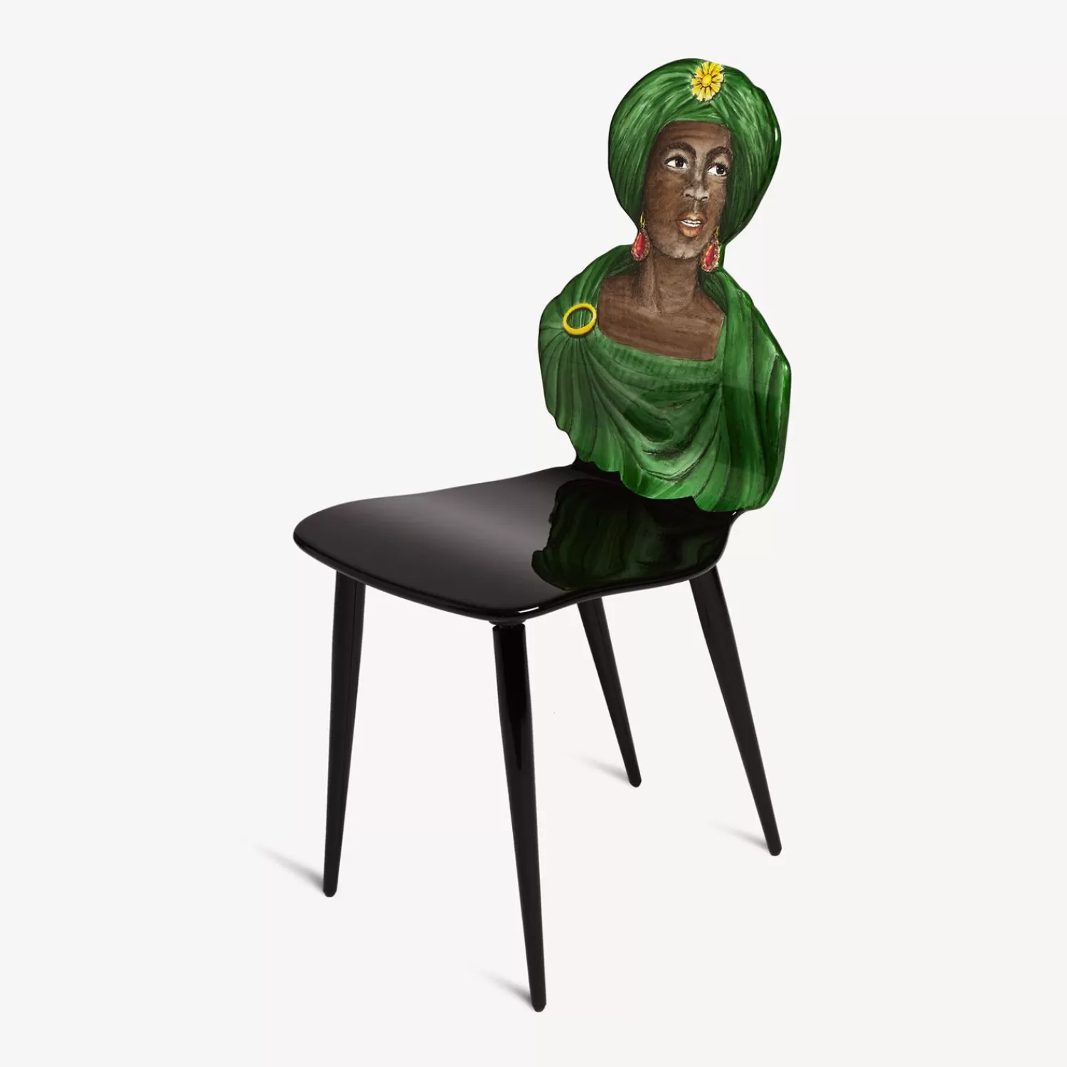 Chairs<Fornasetti Chair Moro Green Multicolour