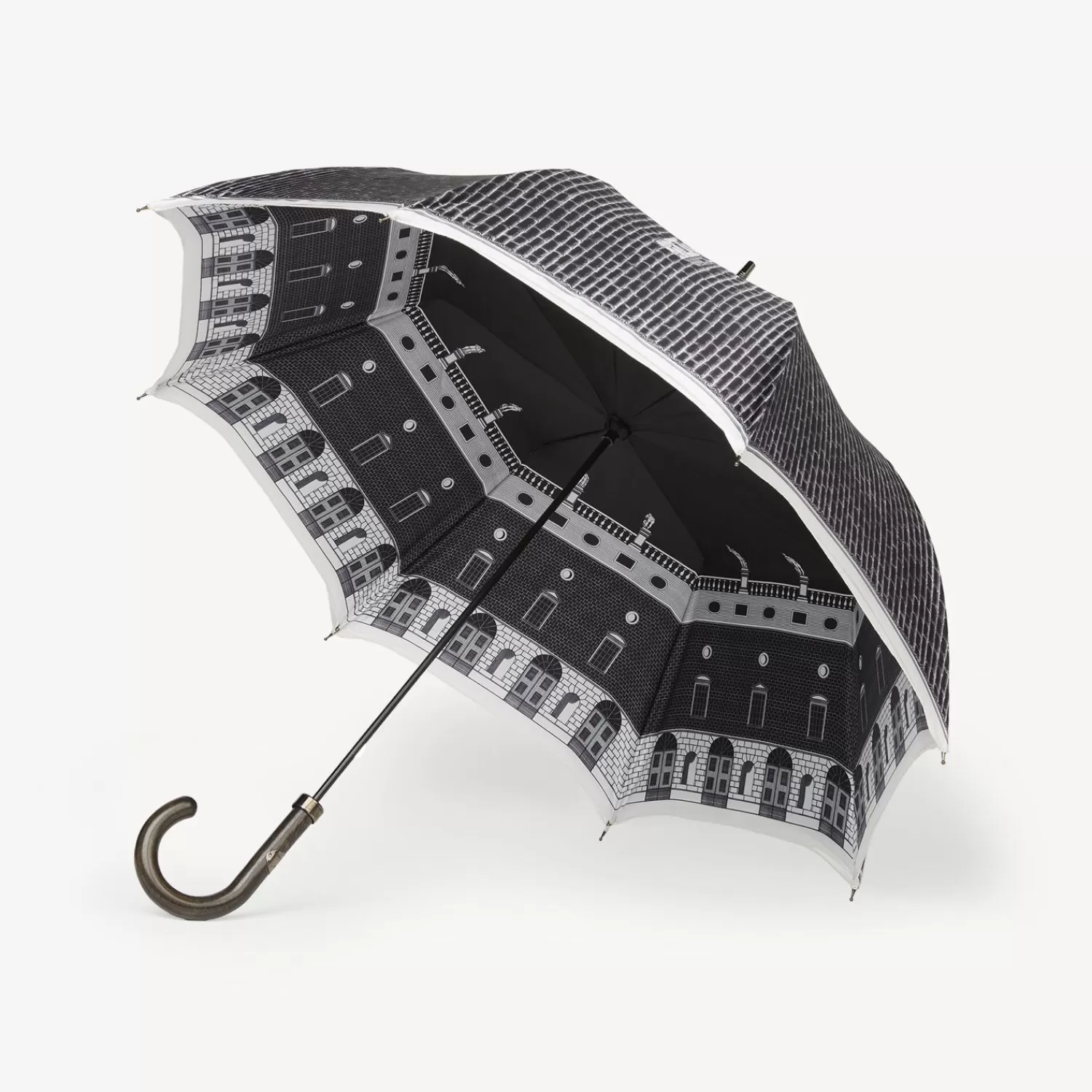 Umbrellas<Fornasetti Classic Umbrella Double Fabric Architettura White/Black