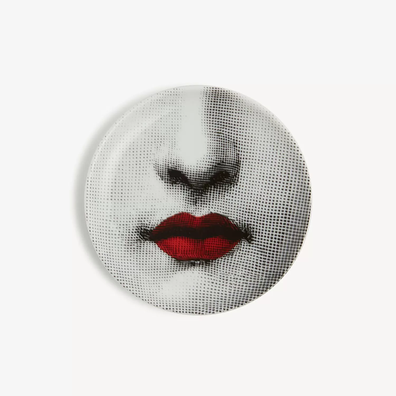 Glasses And Coasters<Fornasetti Coaster Red Lips - Tema E Variazioni N.397 White/Black/Red
