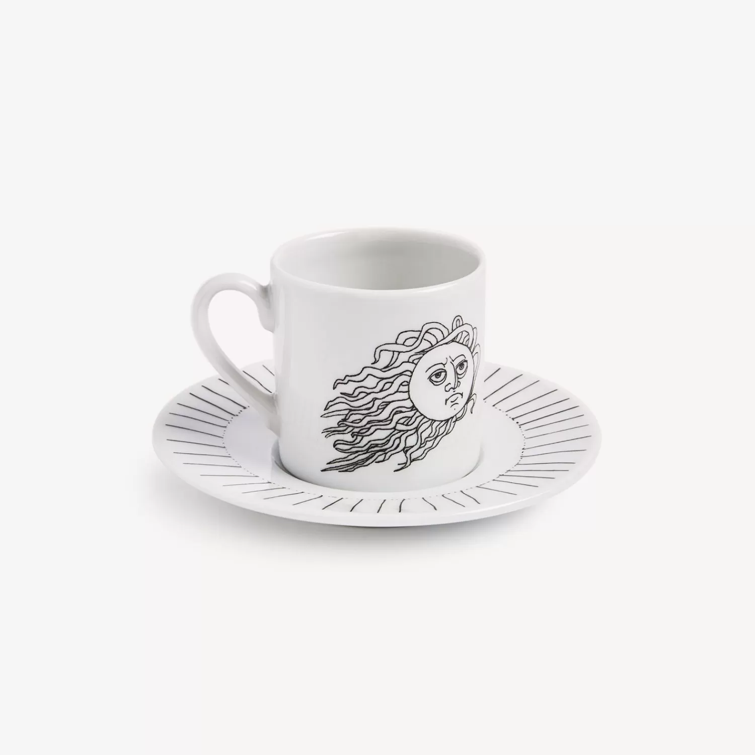 Tea And Coffee Sets<Fornasetti Coffee Cup Solitario White/Black