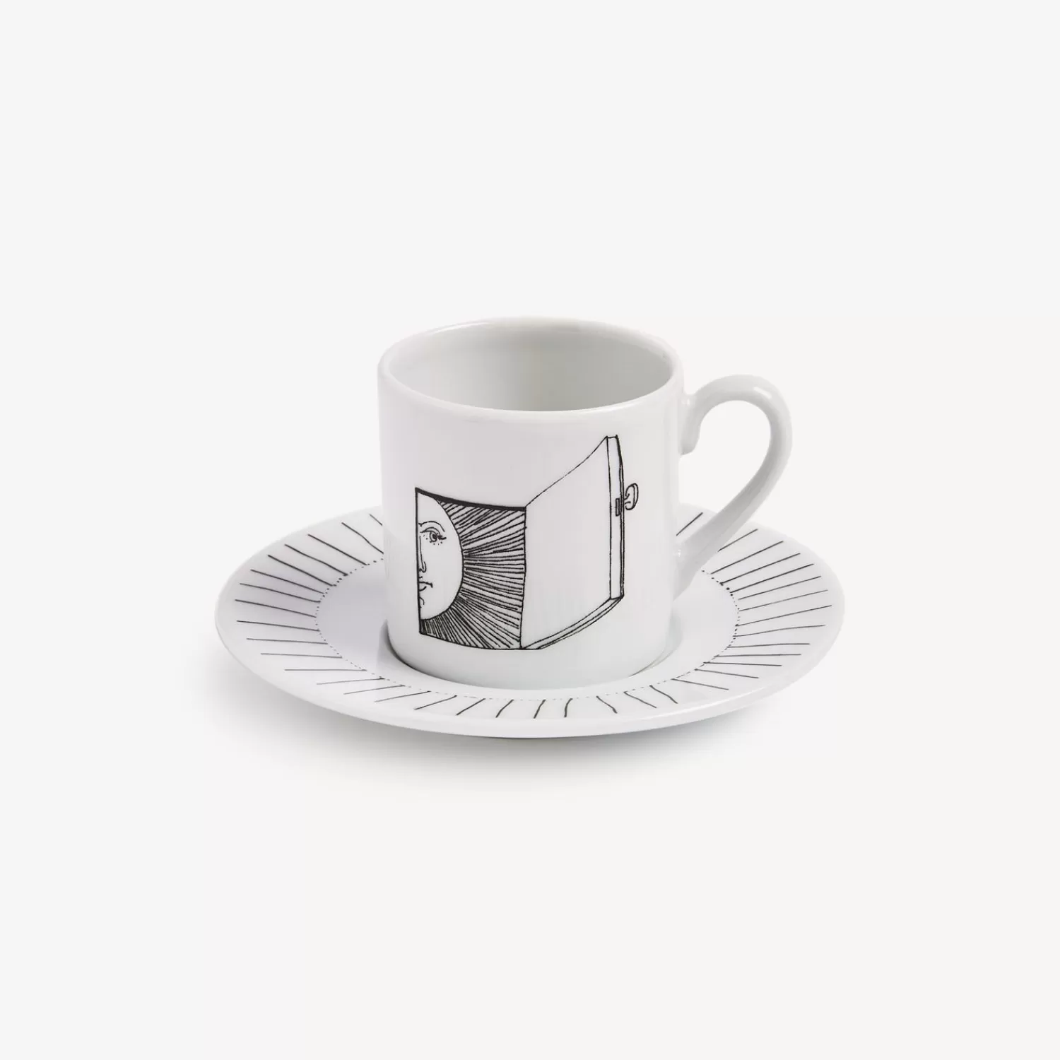 Tea And Coffee Sets<Fornasetti Coffee Cup Solitario White/Black