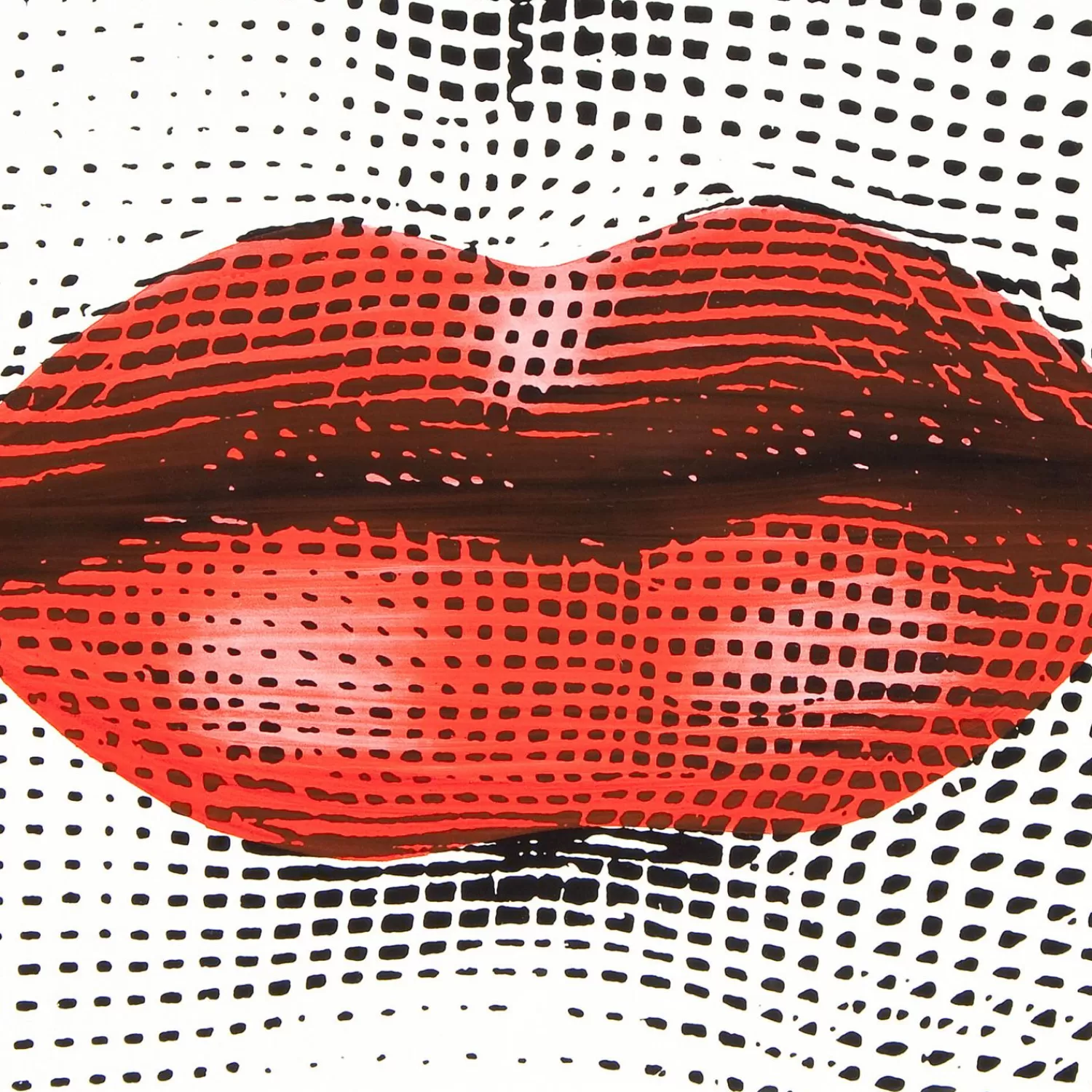 Tables<Fornasetti Coffee Table Bocca White/Black/Red