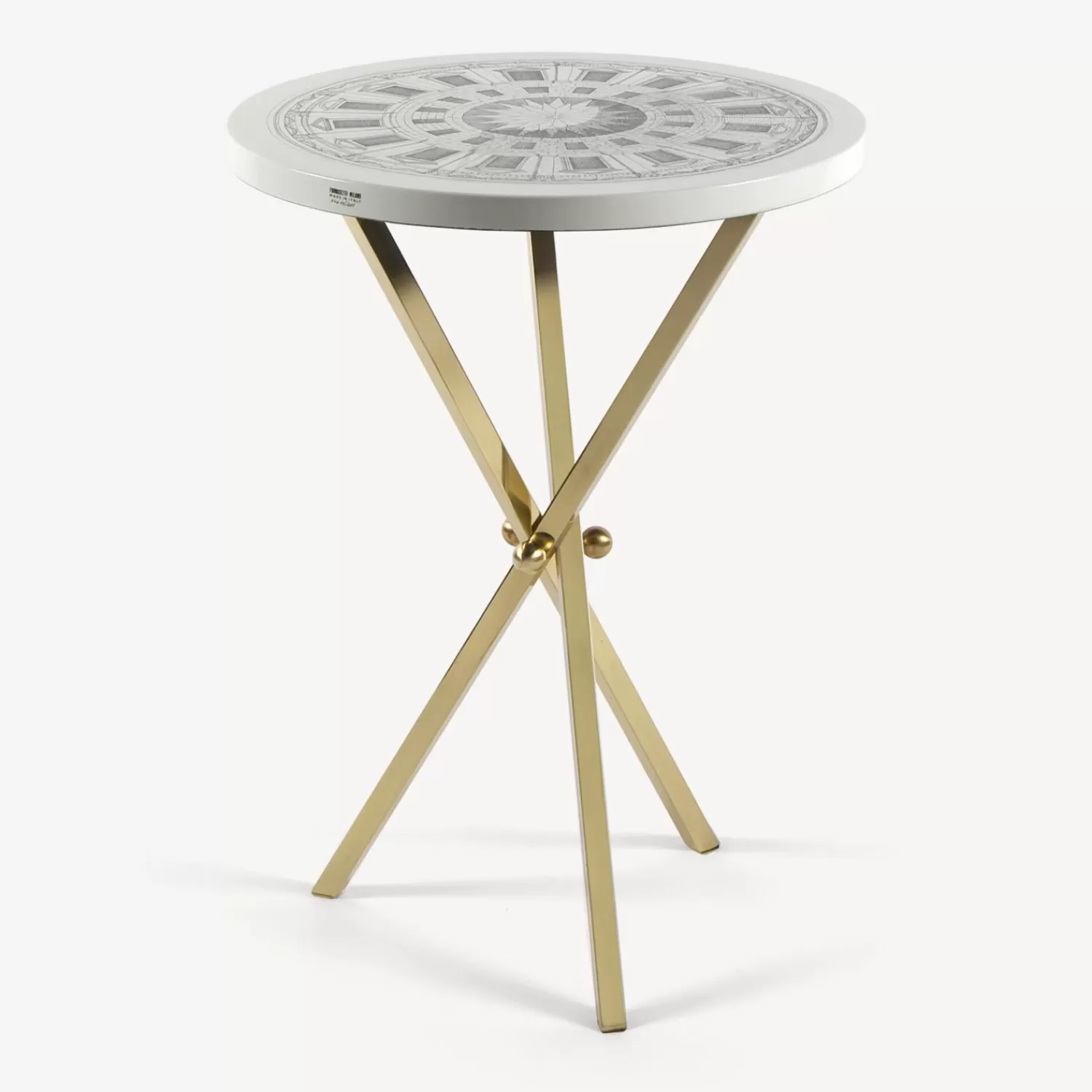 Tables<Fornasetti Coffee Table Cortile White/Black