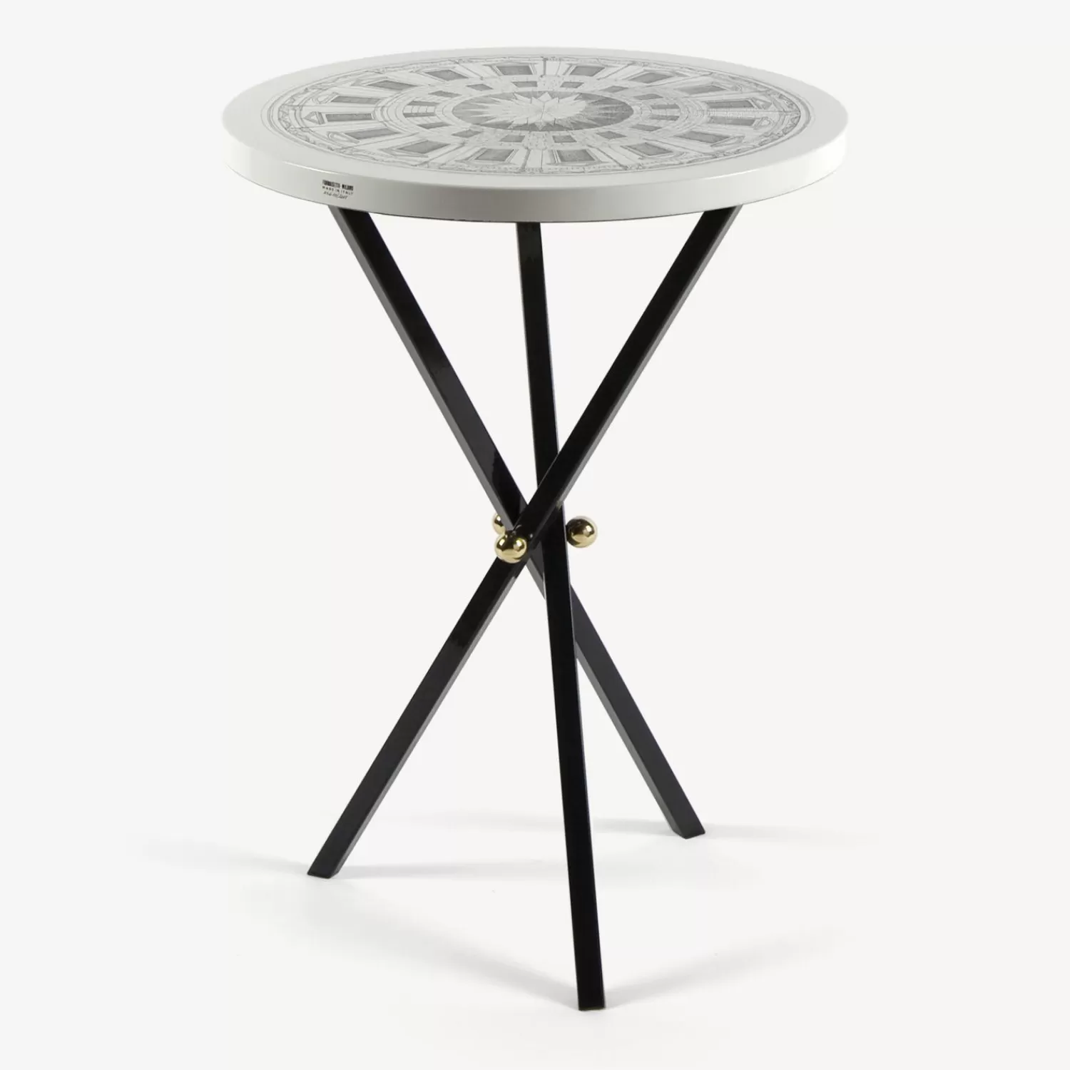Tables<Fornasetti Coffee Table Cortile White/Black