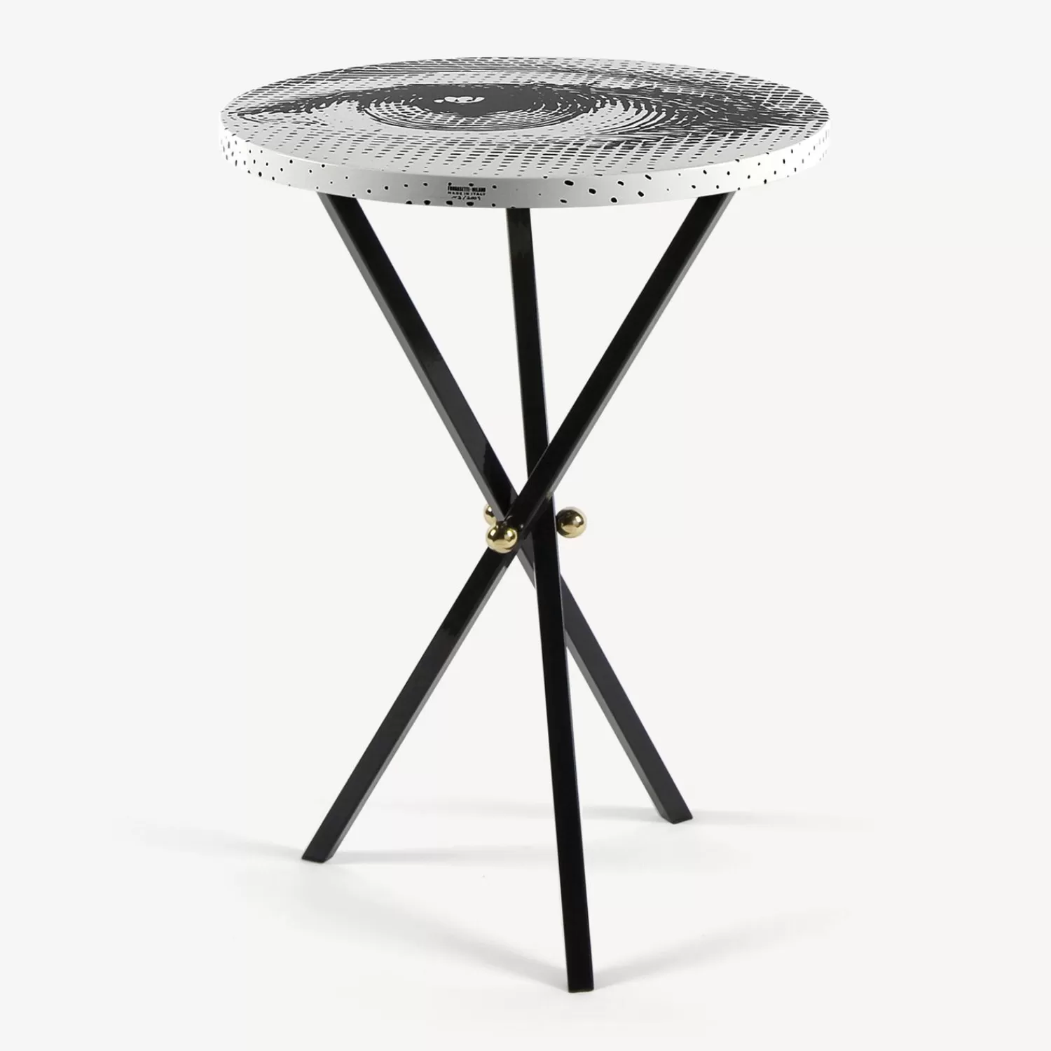 Tables<Fornasetti Coffee Table Occhio White/Black