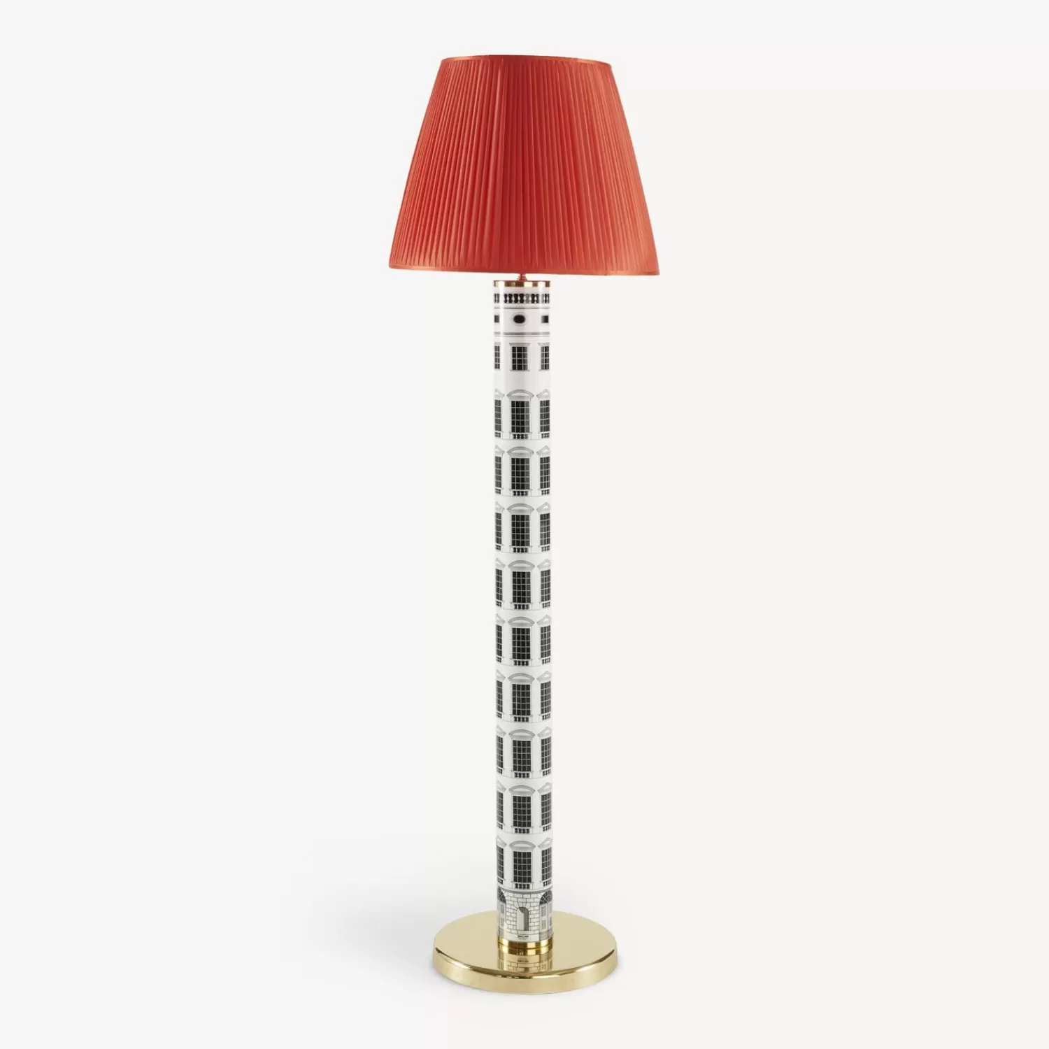 Lamps And Lampshades<Fornasetti Conical Lampshade In Pleated Fabric Rosso