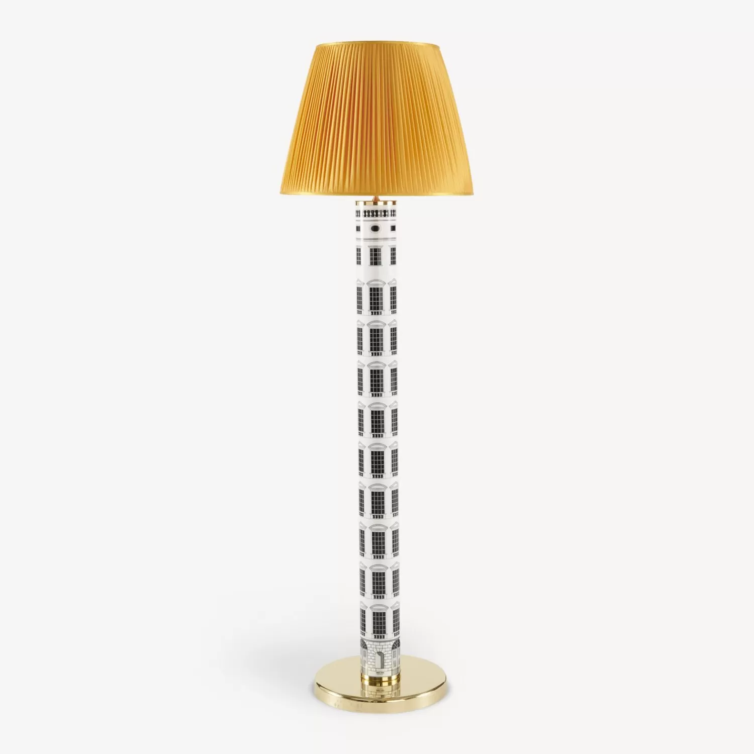 Lamps And Lampshades<Fornasetti Conical Lampshade In Pleated Fabric Yellow