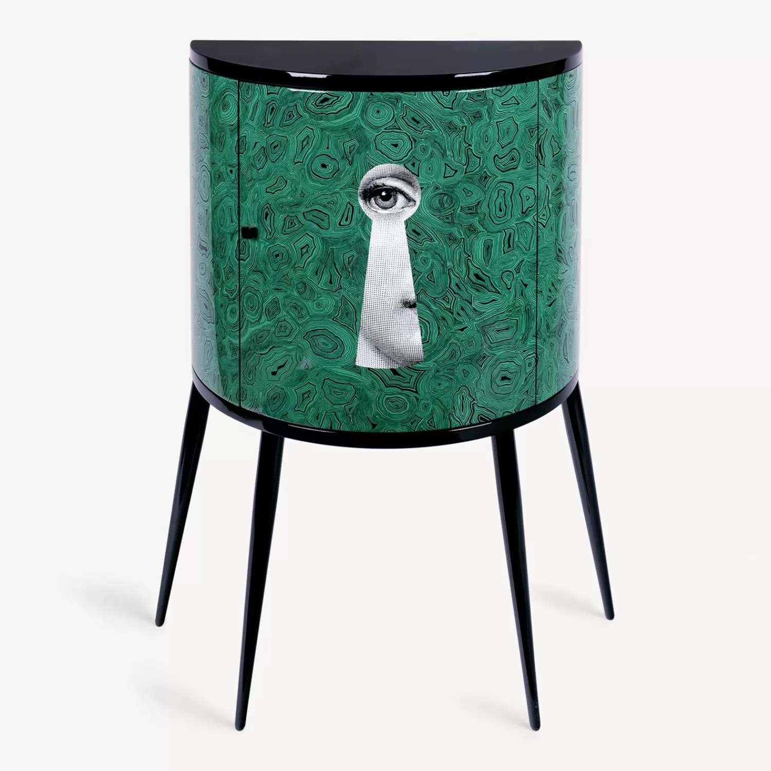 Storage Consoles<Fornasetti Console Serratura Su Malachite Green/White/Black
