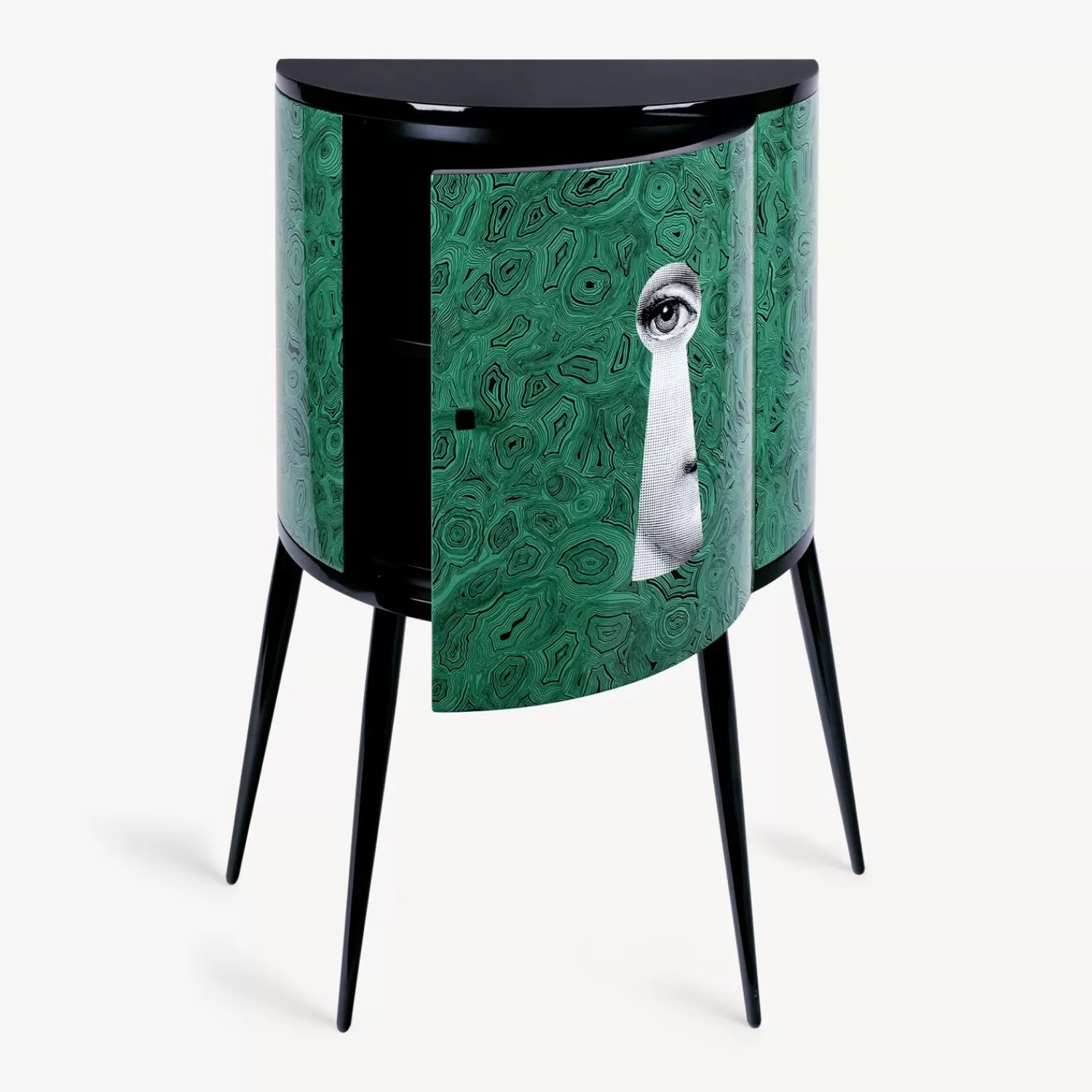 Storage Consoles<Fornasetti Console Serratura Su Malachite Green/White/Black