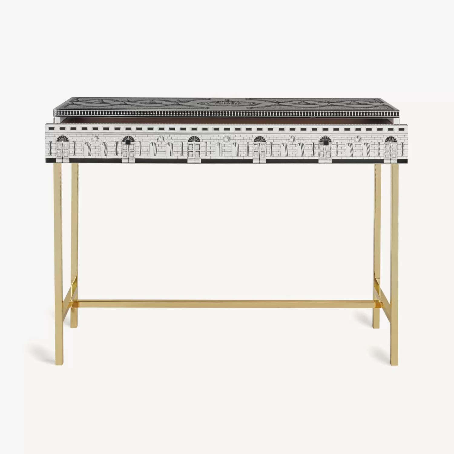 Storage Consoles<Fornasetti Console With Drawer Architettura White/Black