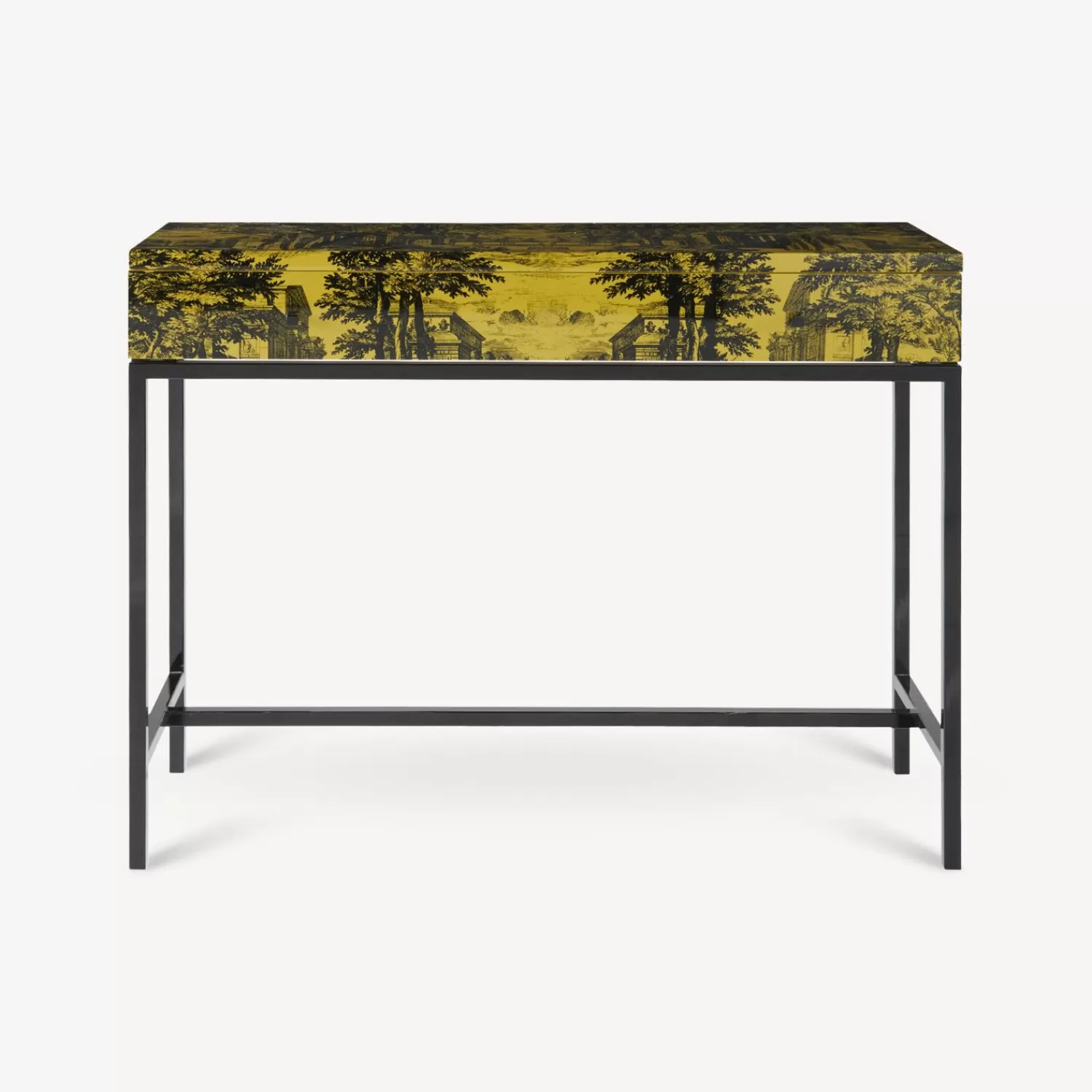 Storage Consoles<Fornasetti Console With Drawer Giardino Settecentesco Black/Yellow