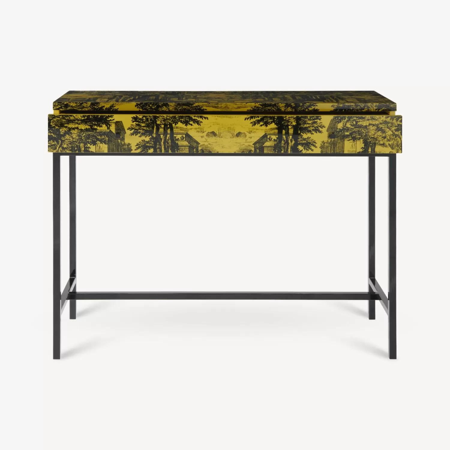 Storage Consoles<Fornasetti Console With Drawer Giardino Settecentesco Black/Yellow
