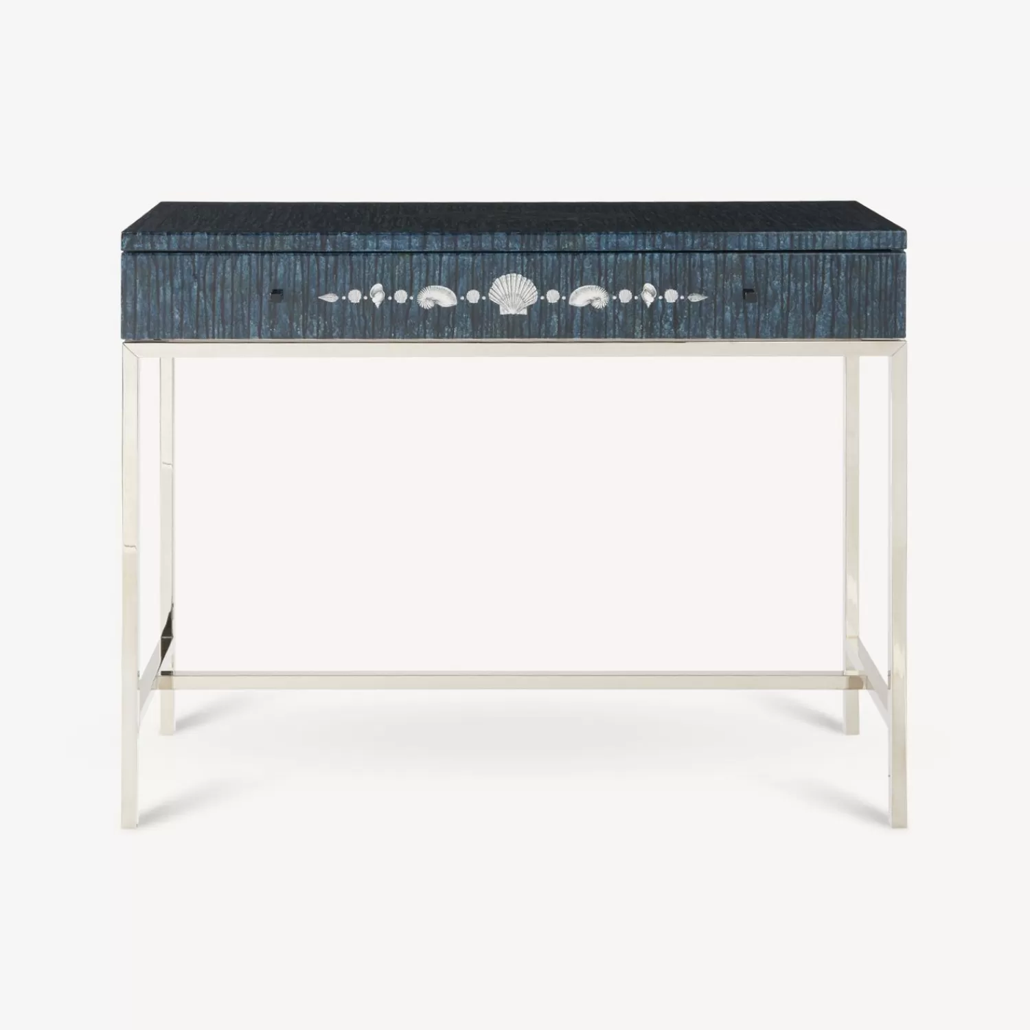 Storage Consoles<Fornasetti Console With Drawer Giro Di Conchiglie Silver/Blue