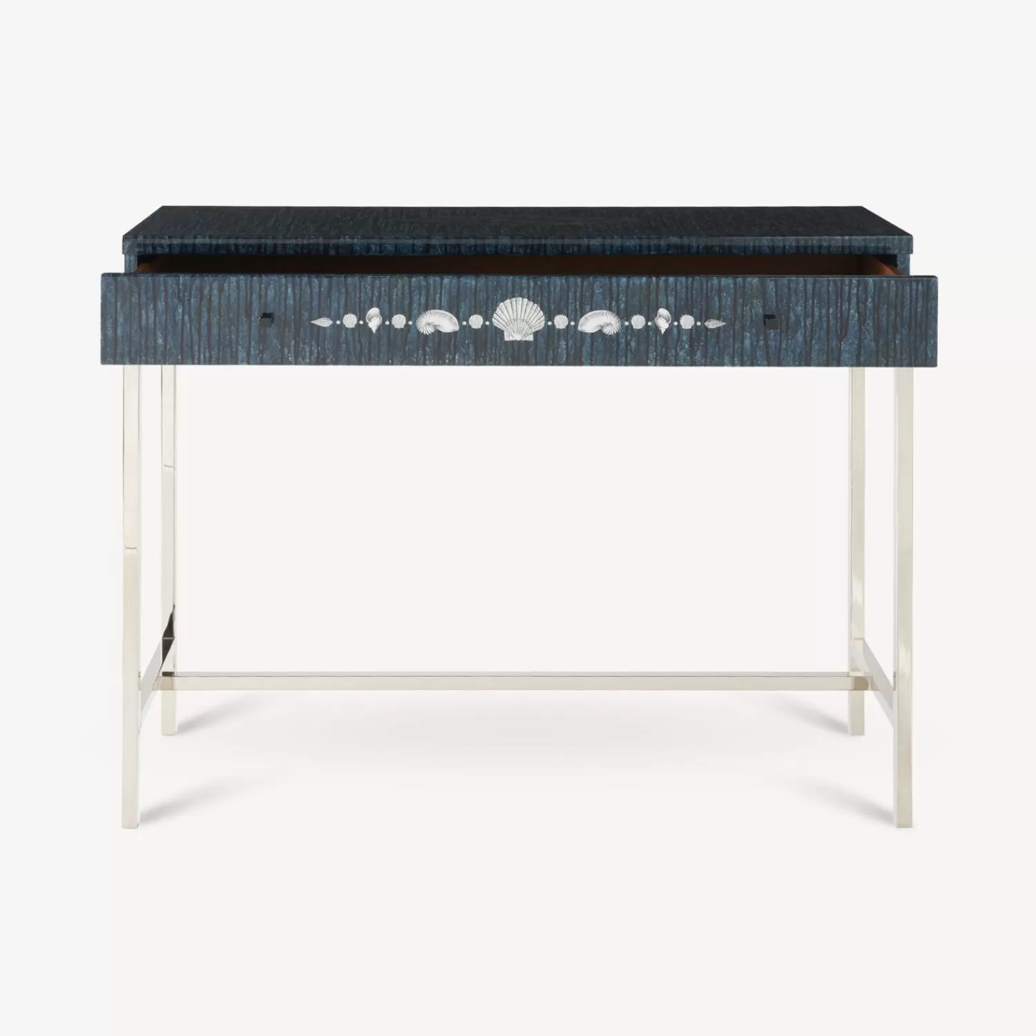 Storage Consoles<Fornasetti Console With Drawer Giro Di Conchiglie Silver/Blue