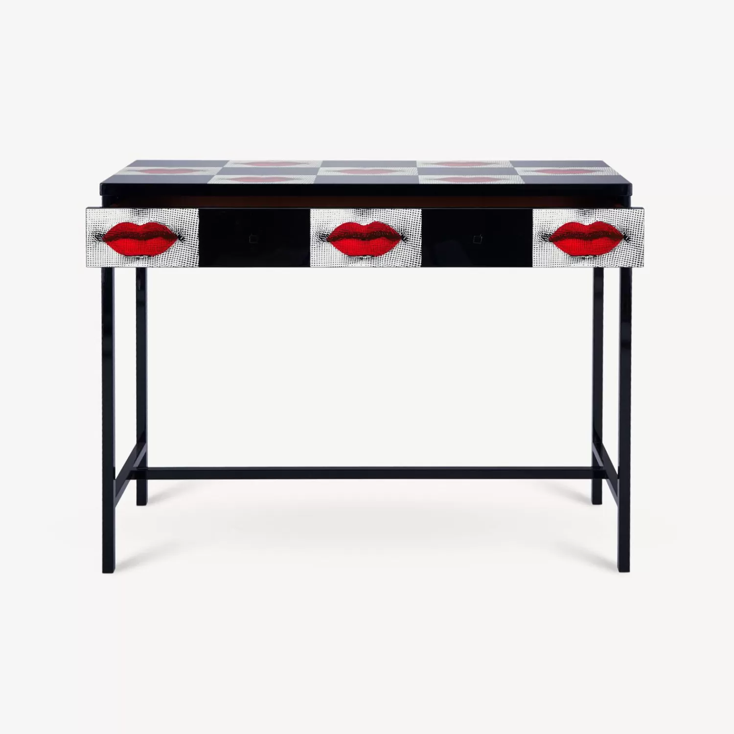 Storage Consoles<Fornasetti Console With Drawer Kiss Red/White/Black
